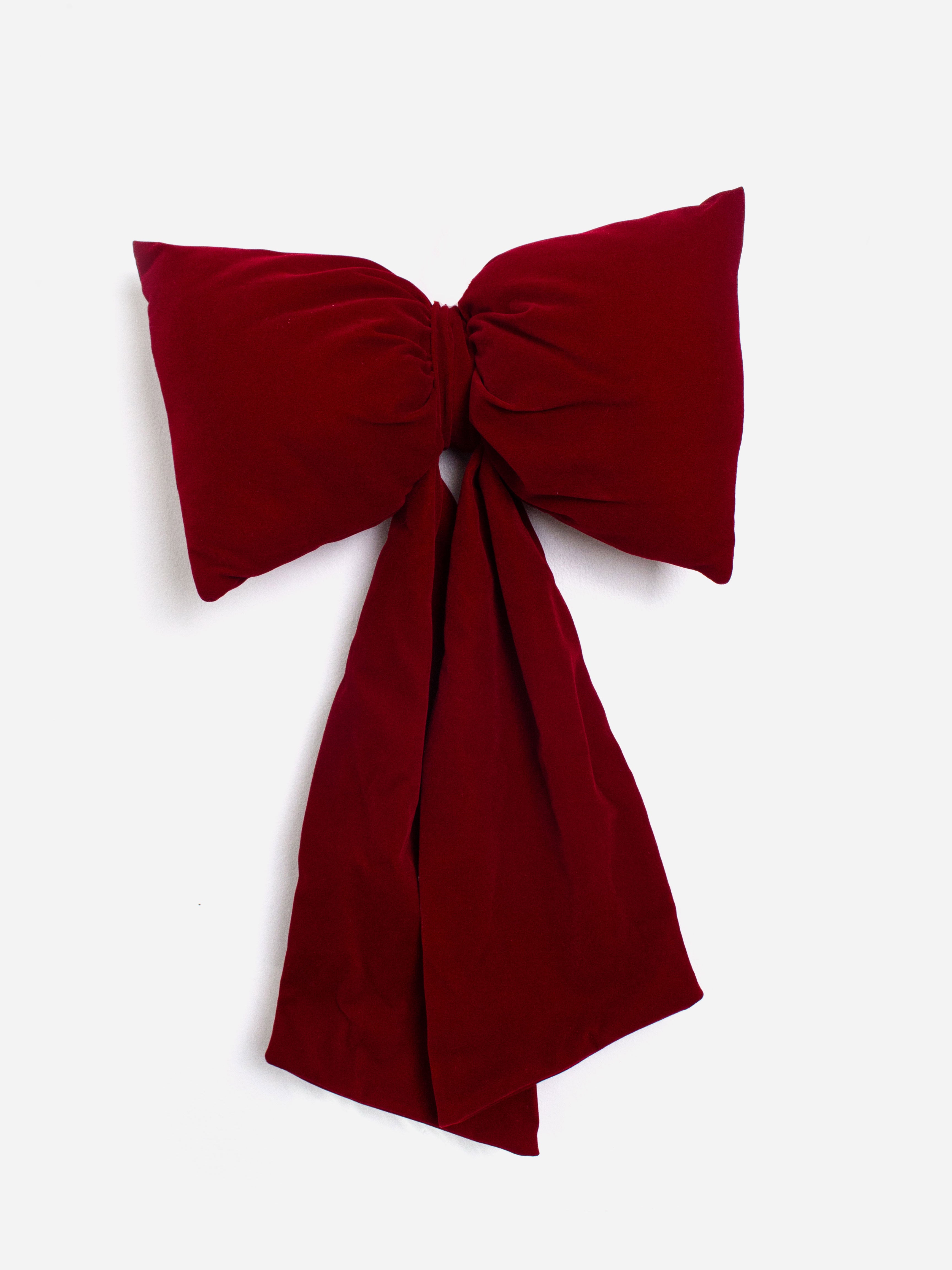 Mulberry Velvet Cushion Clip Bow