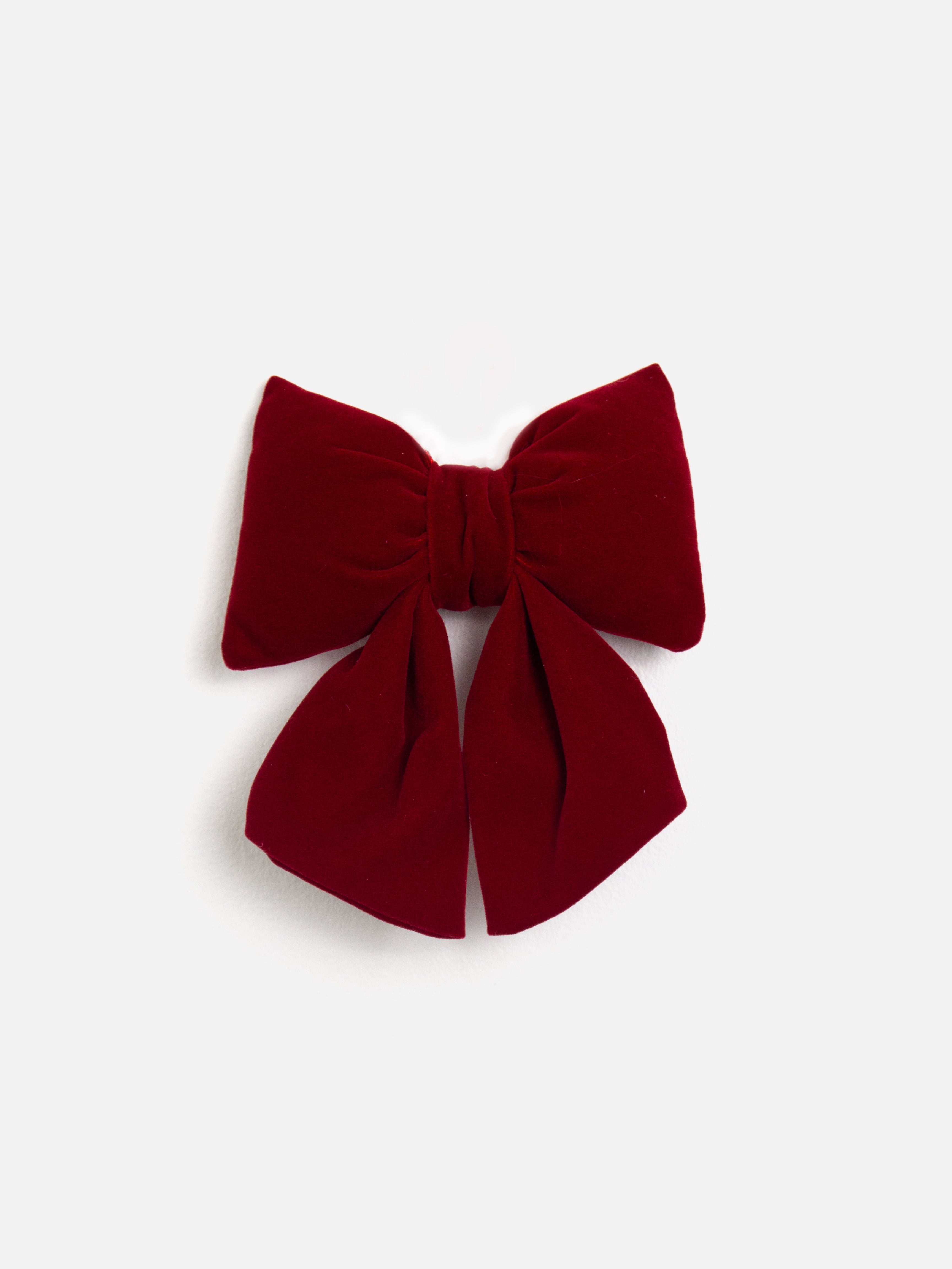 Mulberry Velvet Cushion Clip Bow