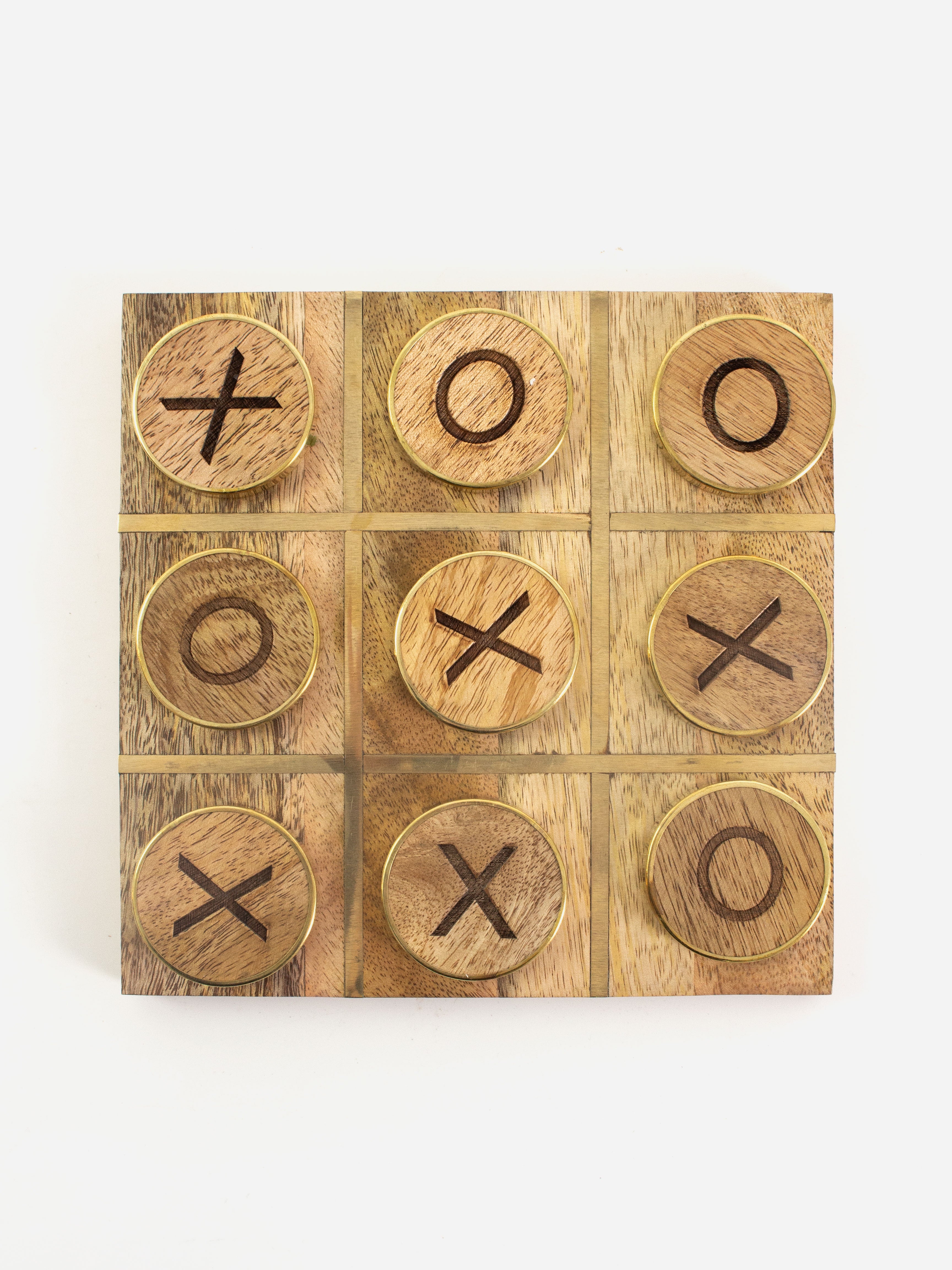 Natural Brass Noughts & Crosses