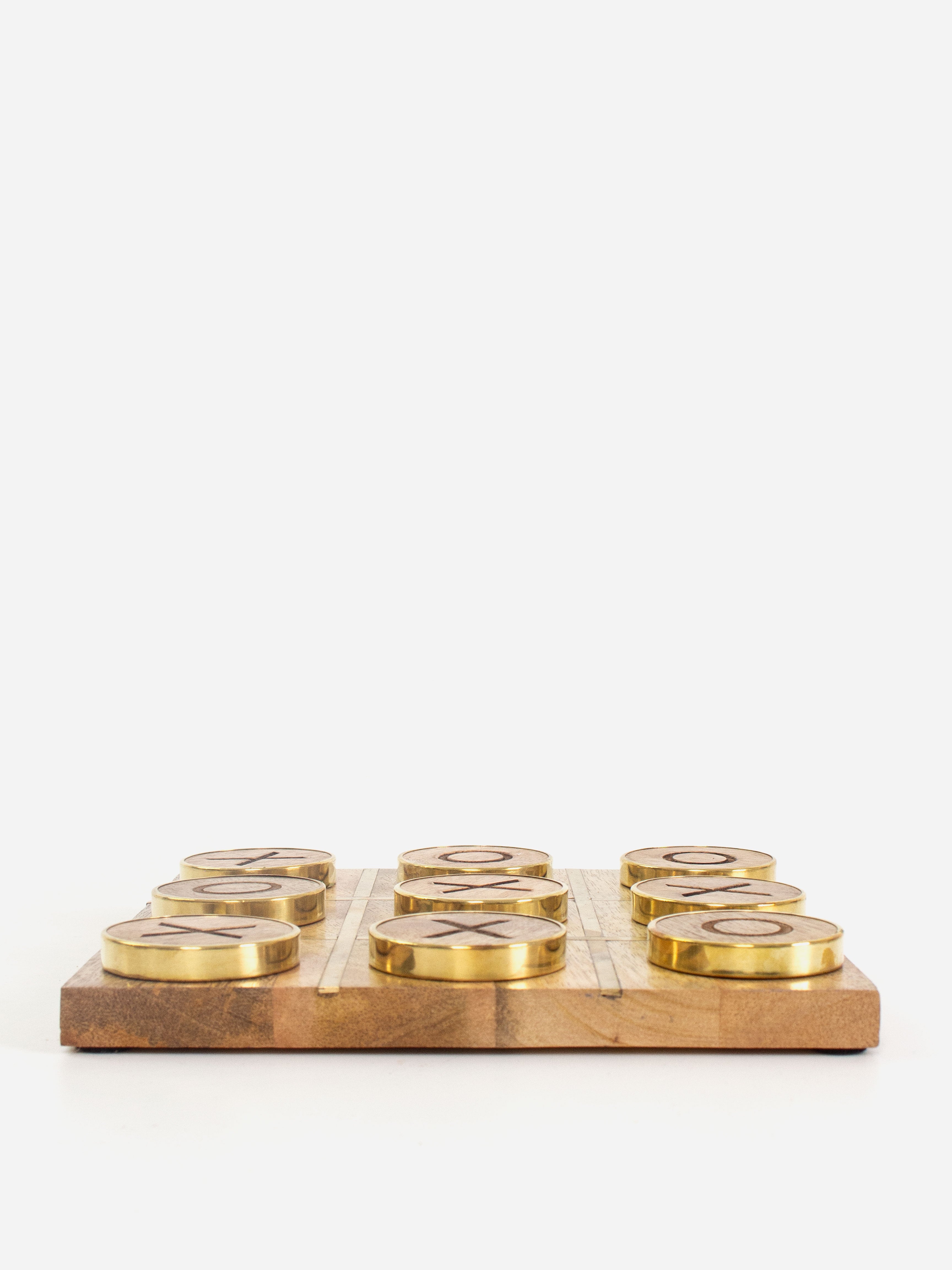 Natural Brass Noughts & Crosses