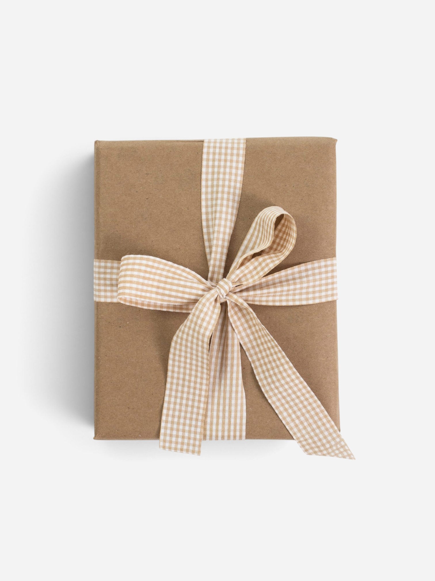 Natural Gingham Ribbon