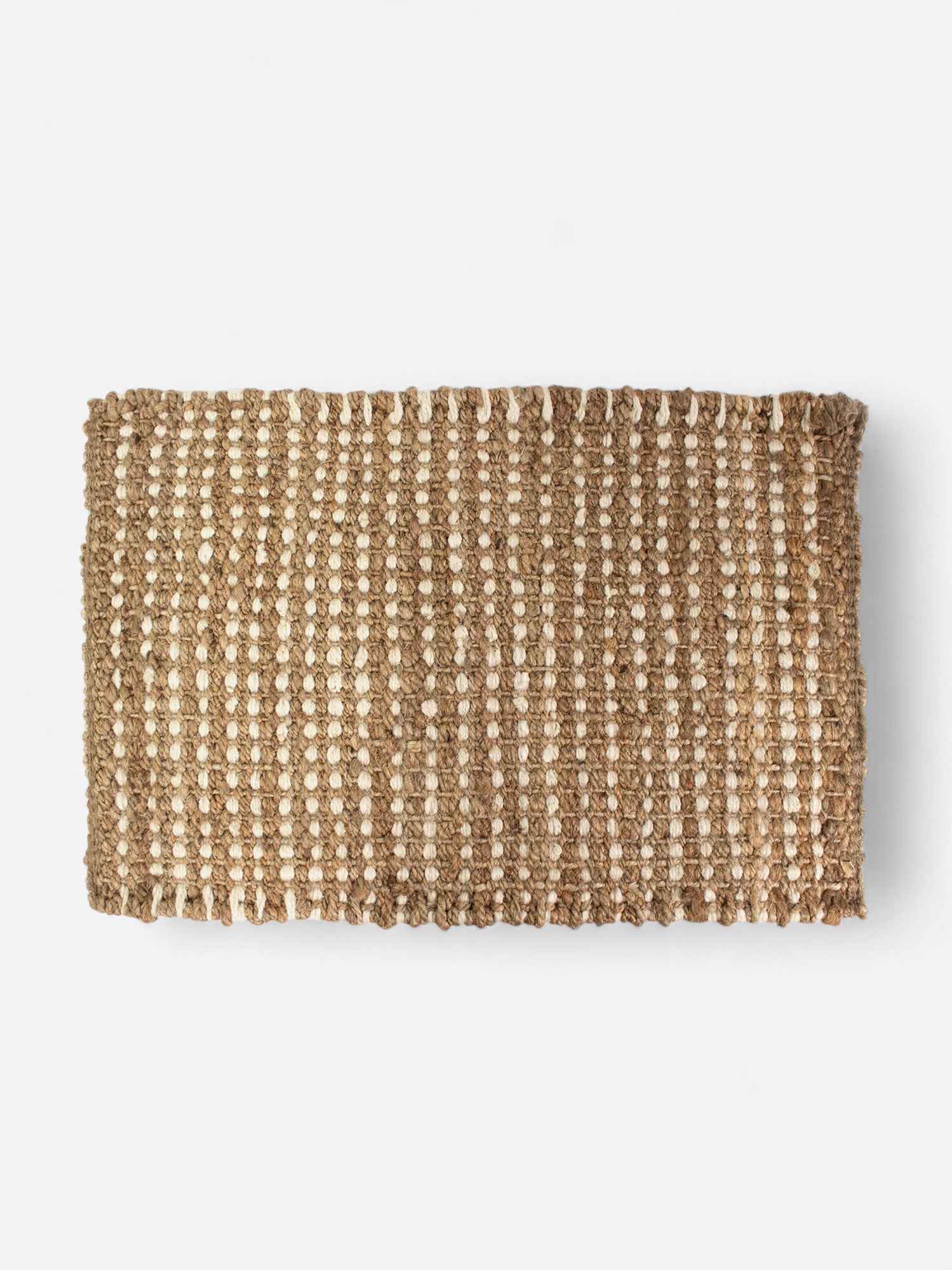 Natural & White Jute Entrance Mat
