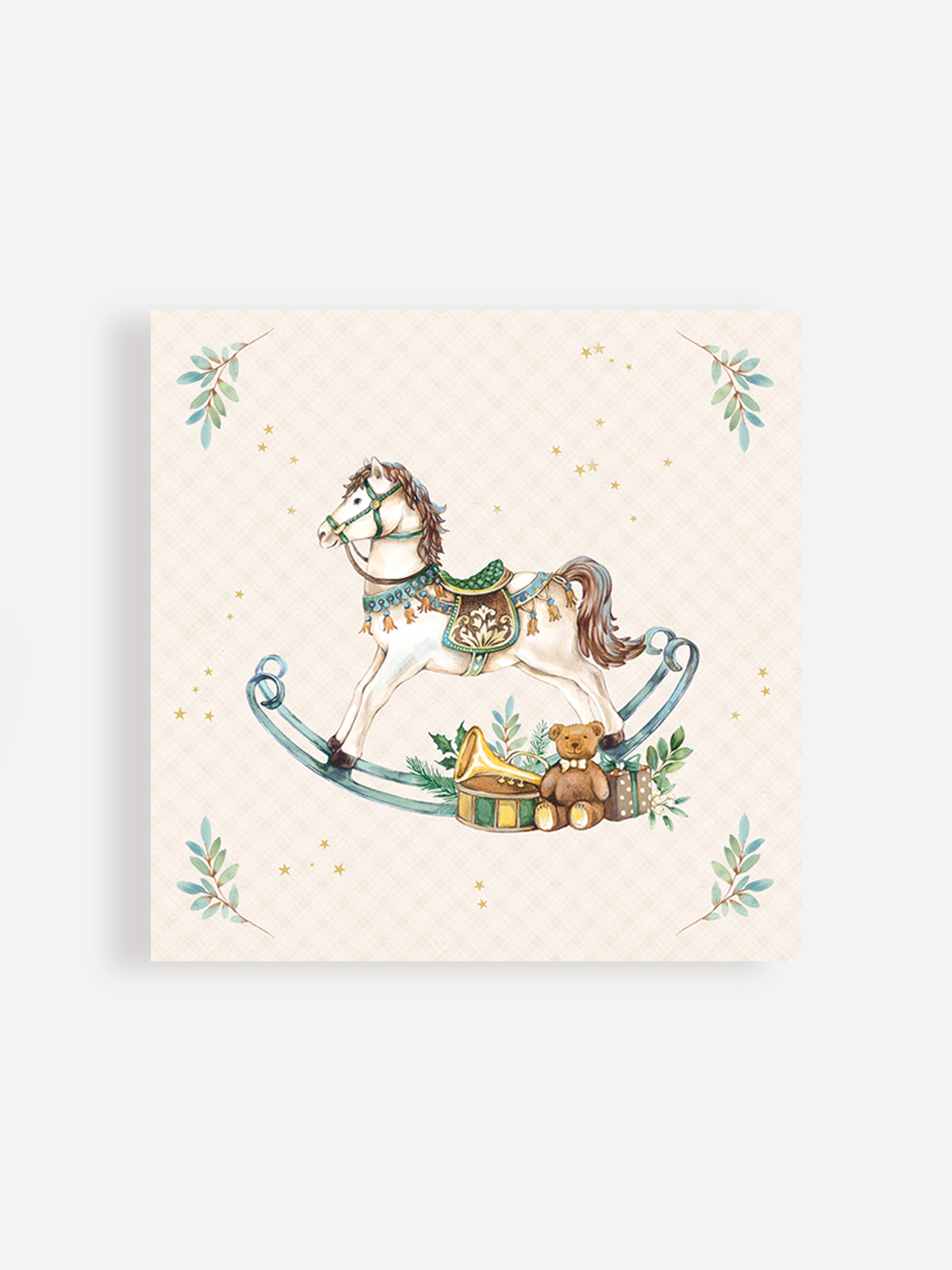 Nostalgic Rocking Horse Napkins