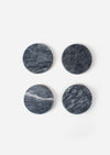 Nuvolo Black Marble Coaster Set