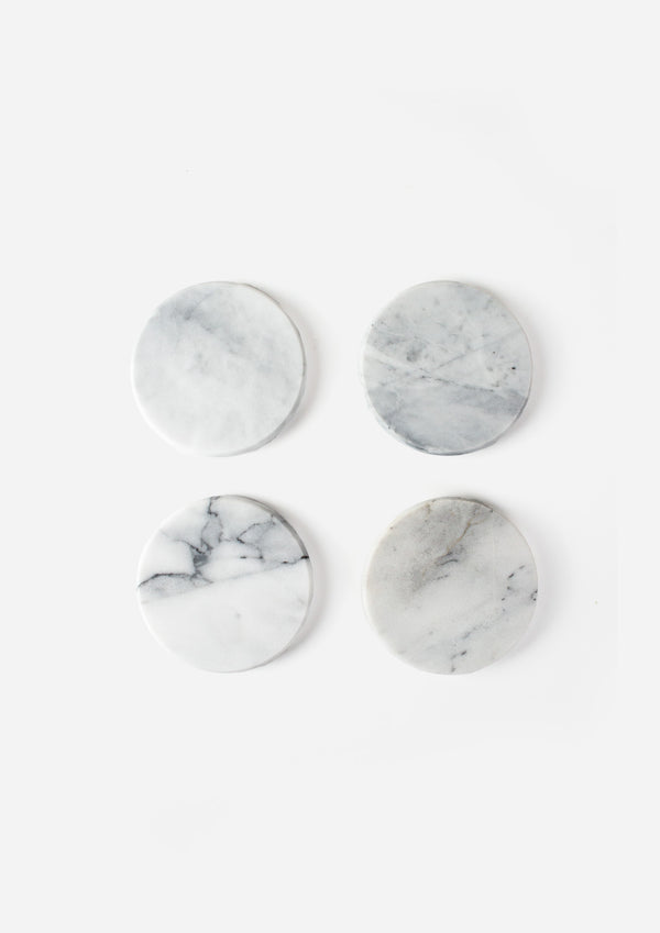 Nuvolo Grey Marble Coaster Set