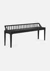 Oak Spindle Bench Seat - Black