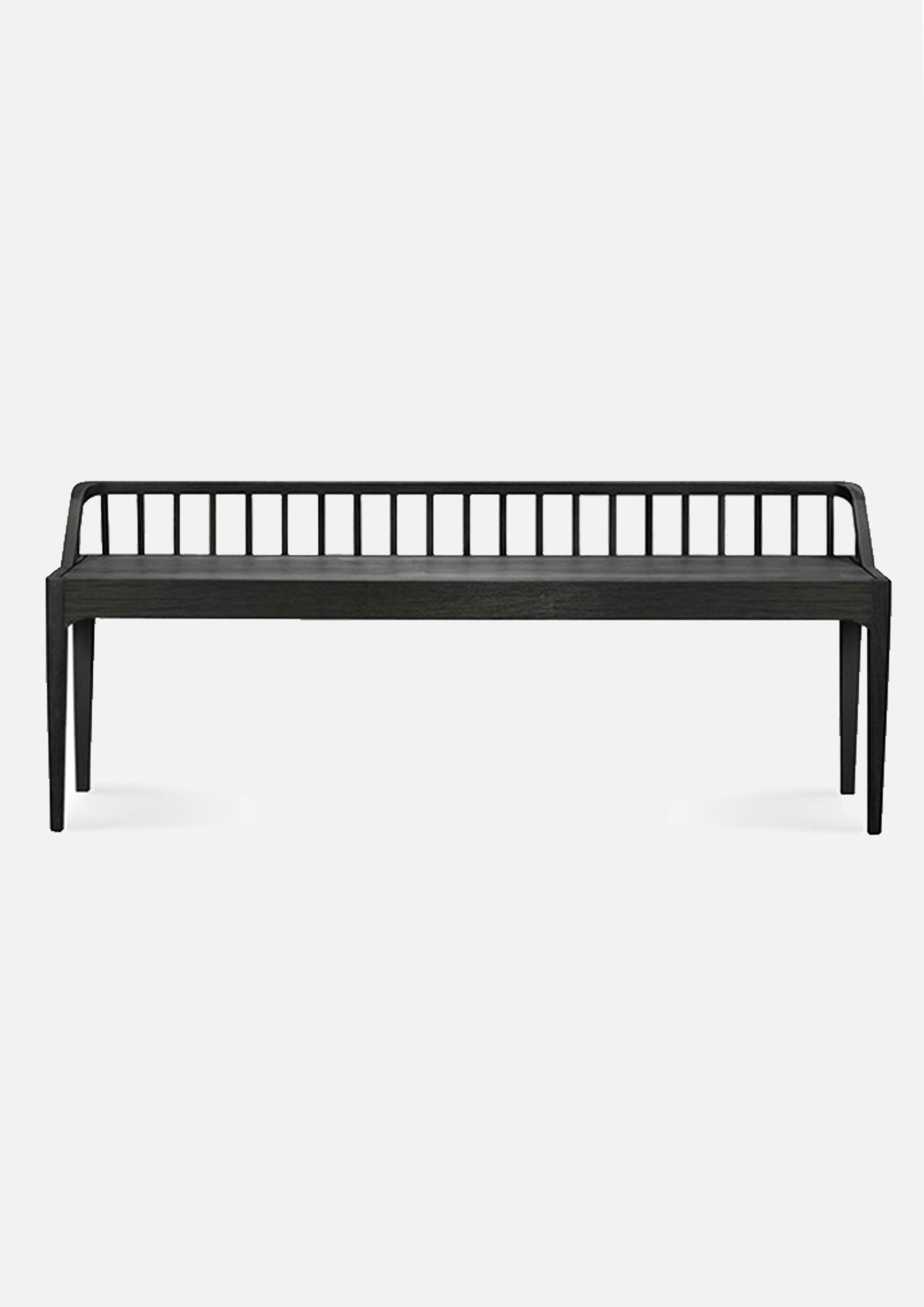 Oak Spindle Bench Seat - Black