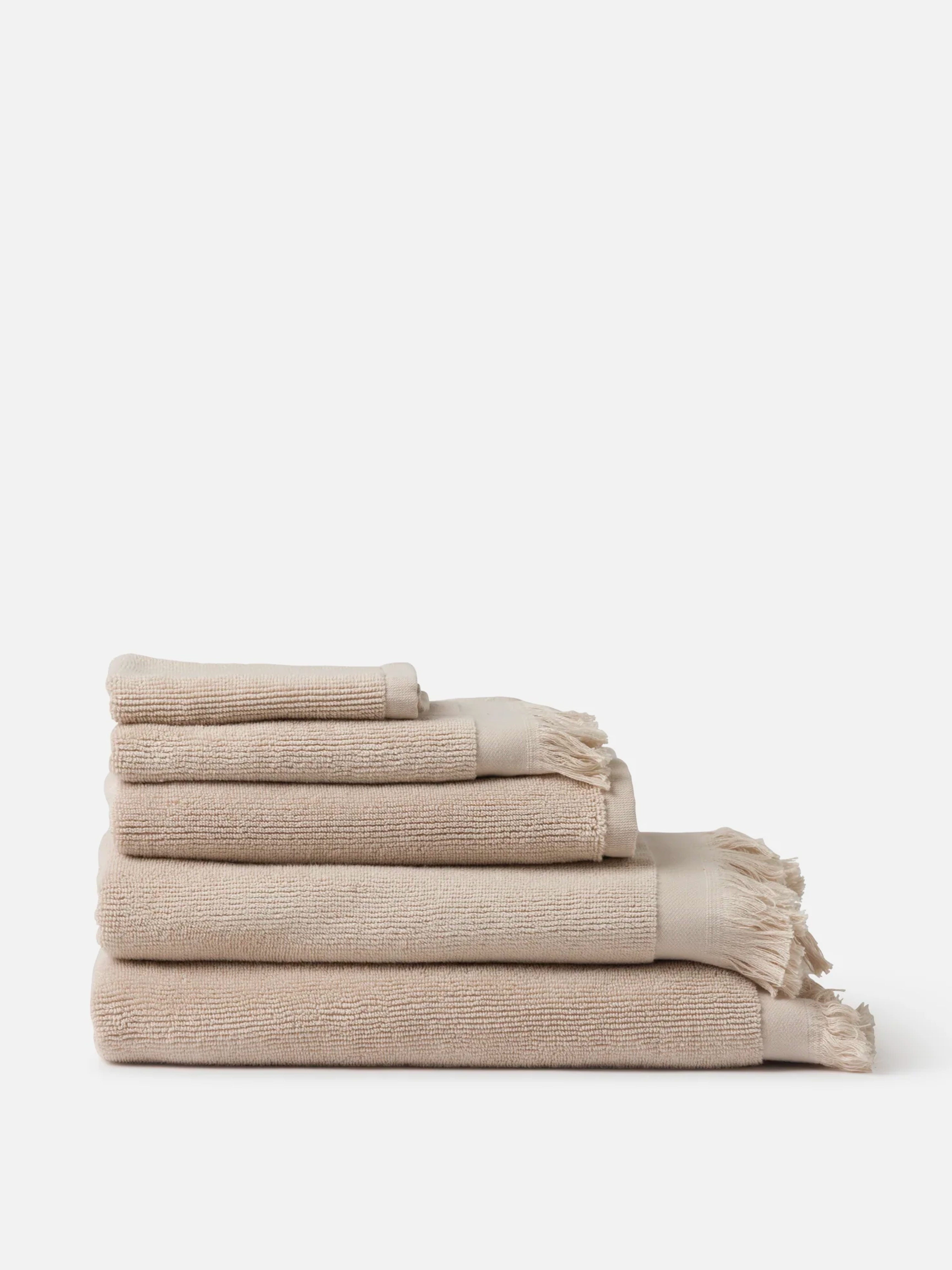 Oat Ribbed Towel Range