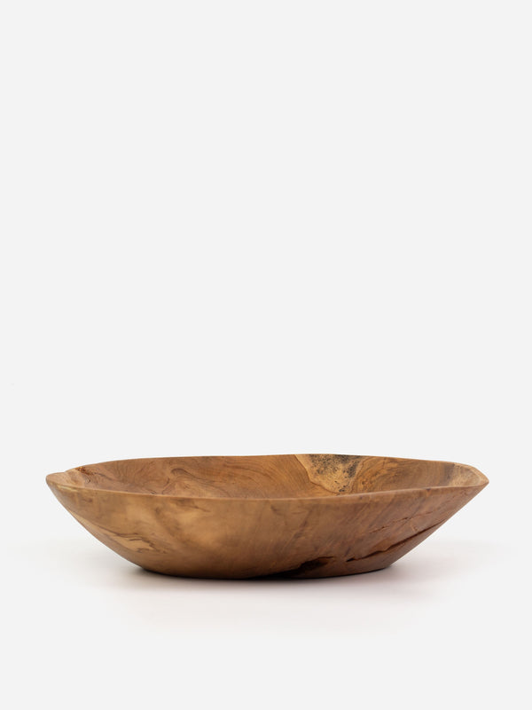 Organic Teak Round Serving Bowl