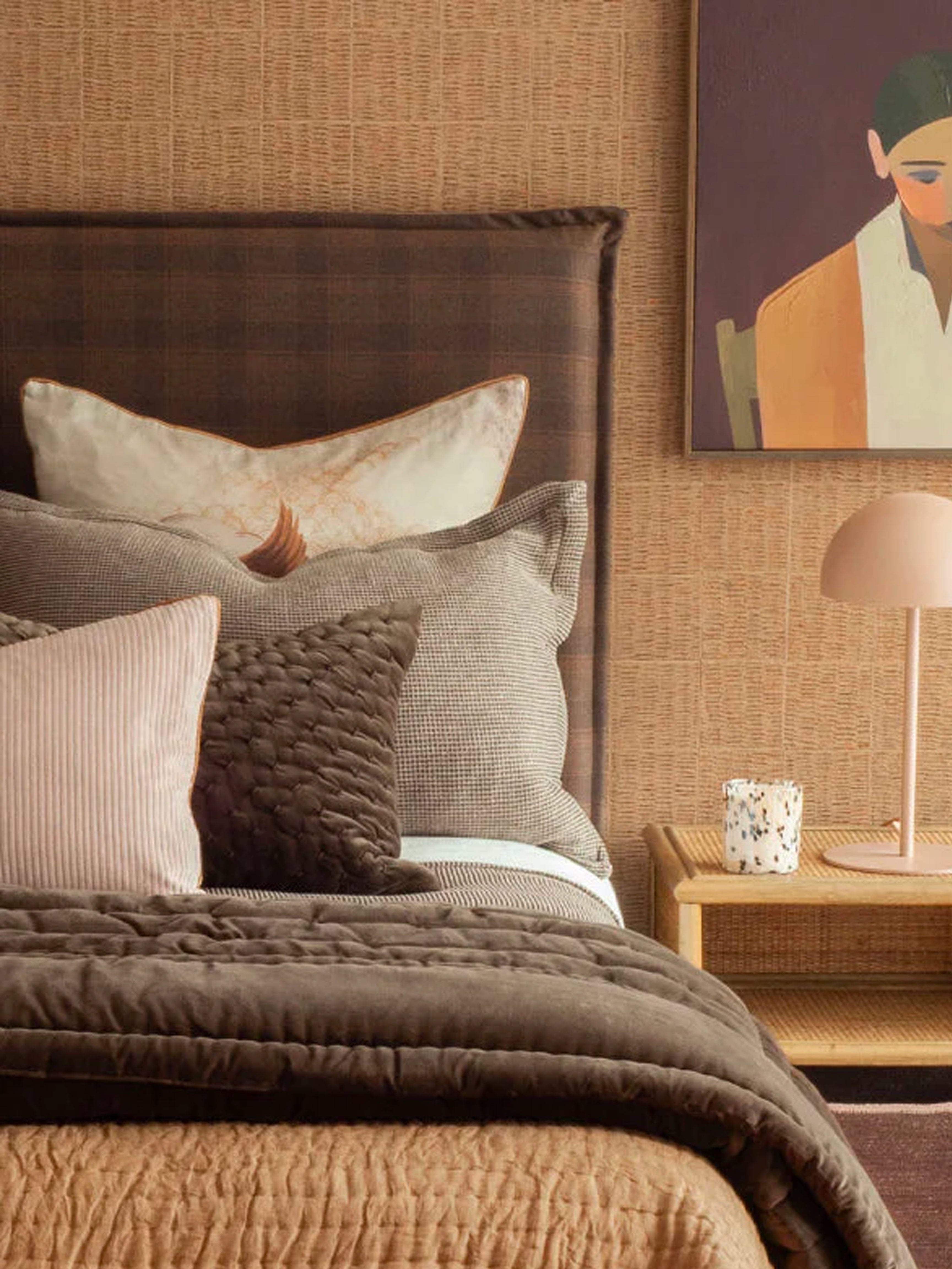 Orlare Cinderwood Plaid Headboard
