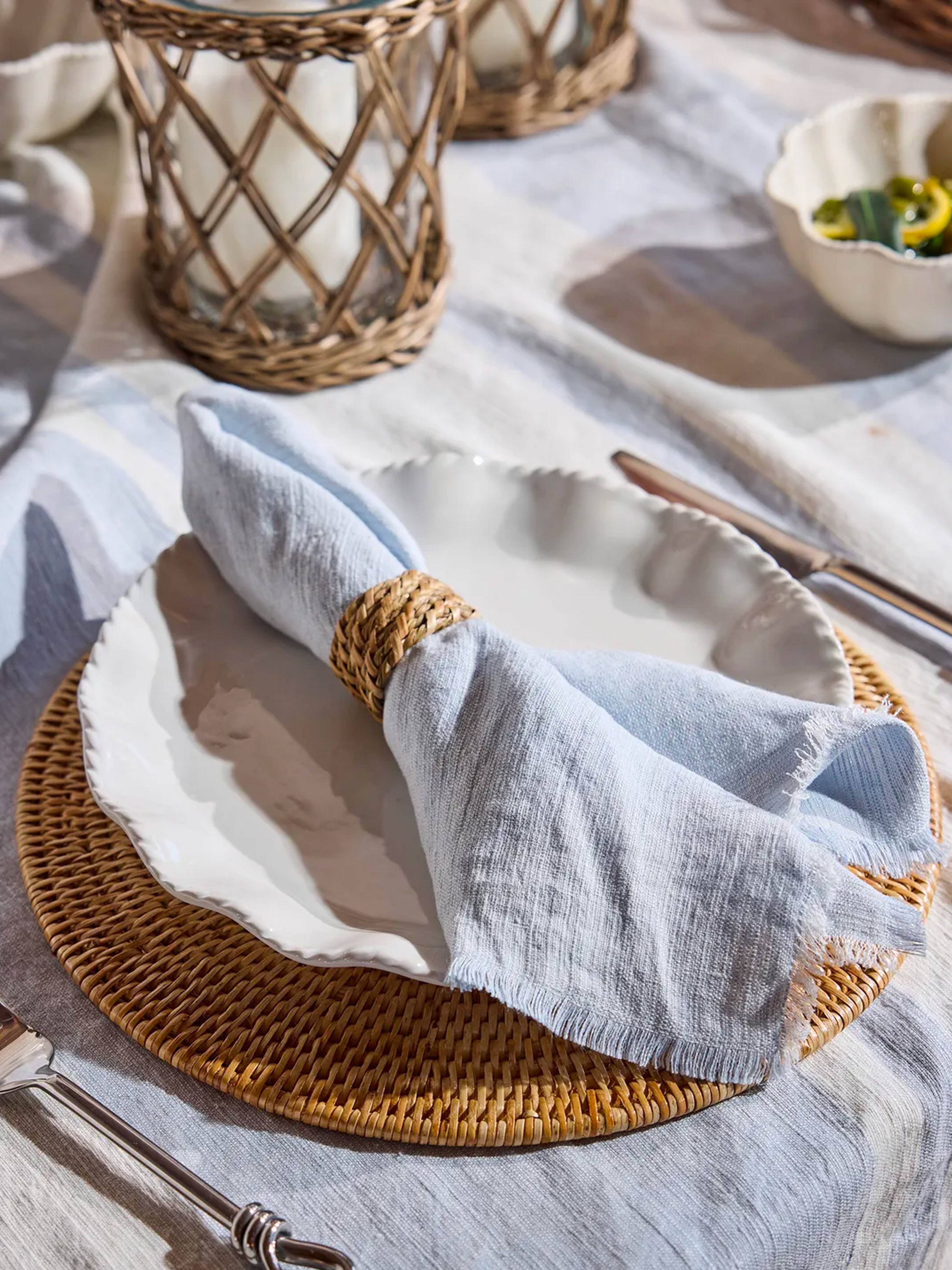 Pale Blue Linen Napkin