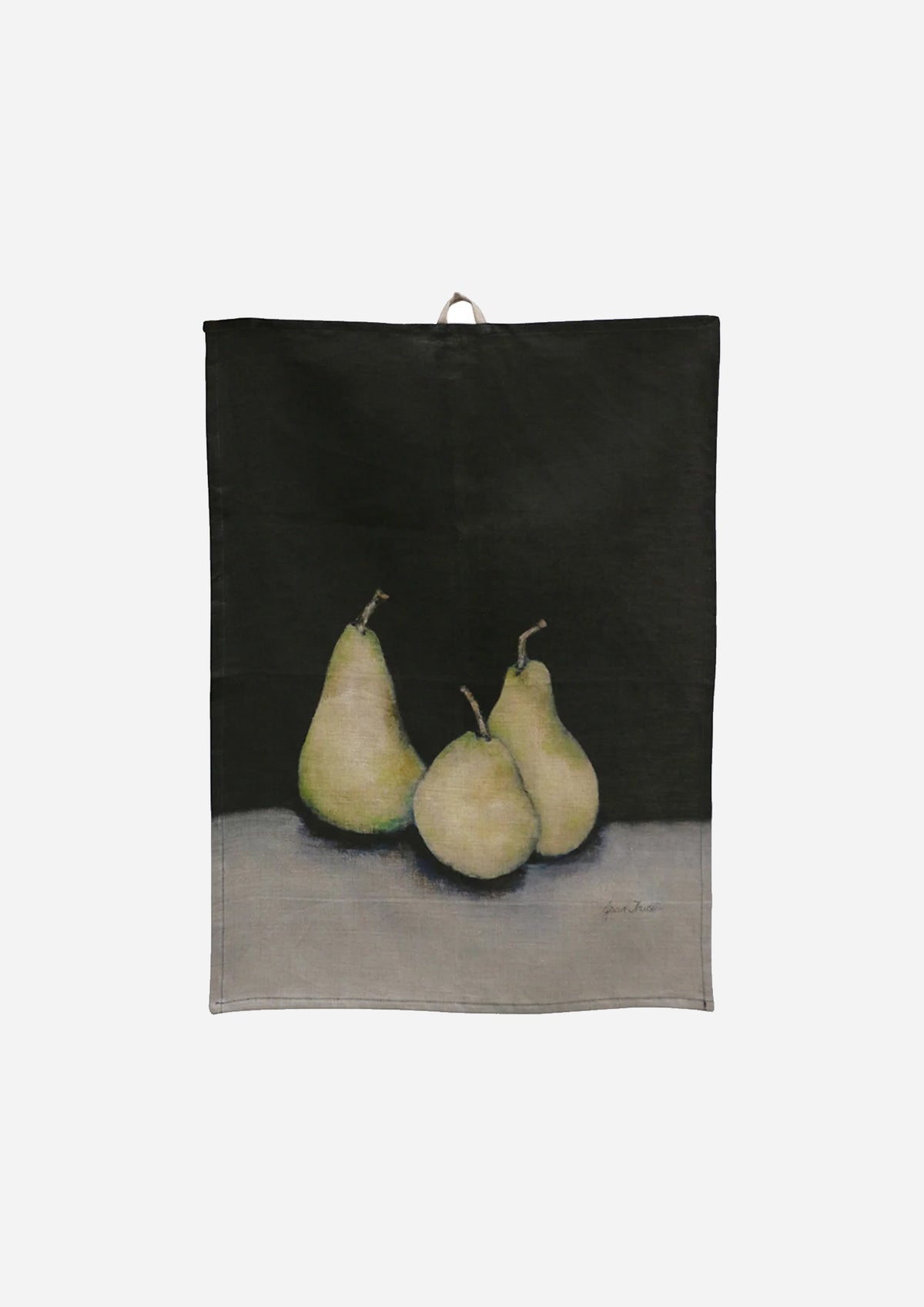 100% Linen Tea Towel with Pears