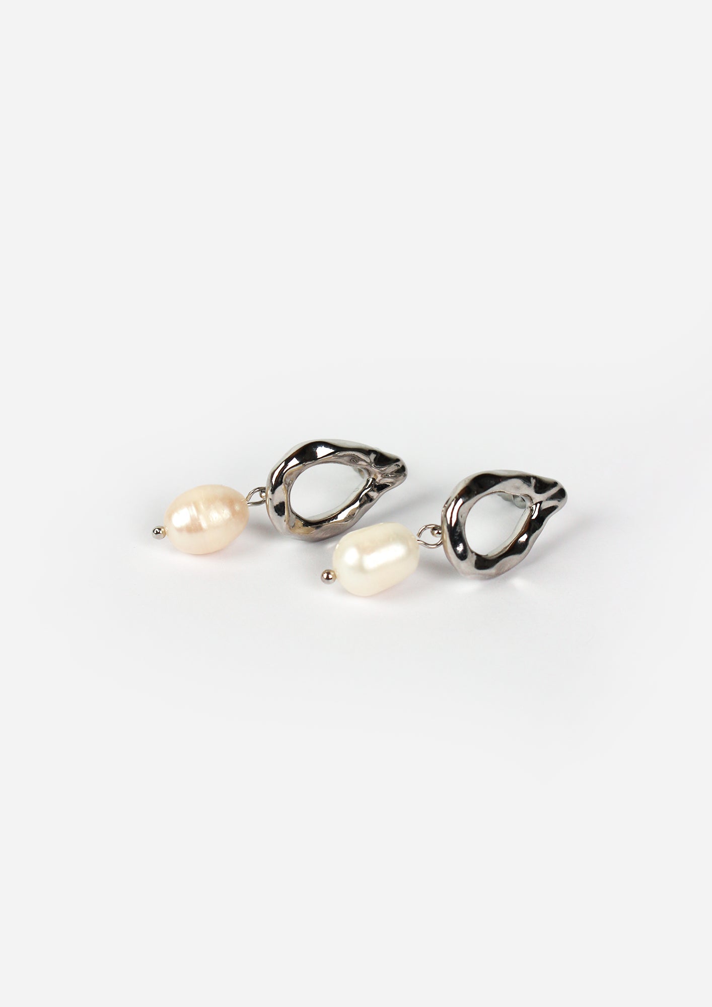 Pearl Hoops Earrings