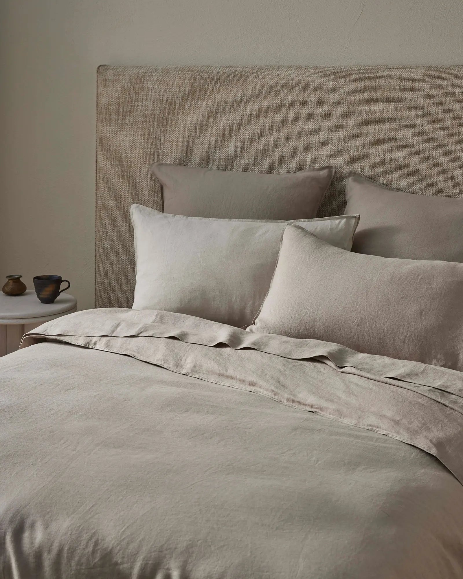 Ravello Pebble Linen Pillowcase Pair