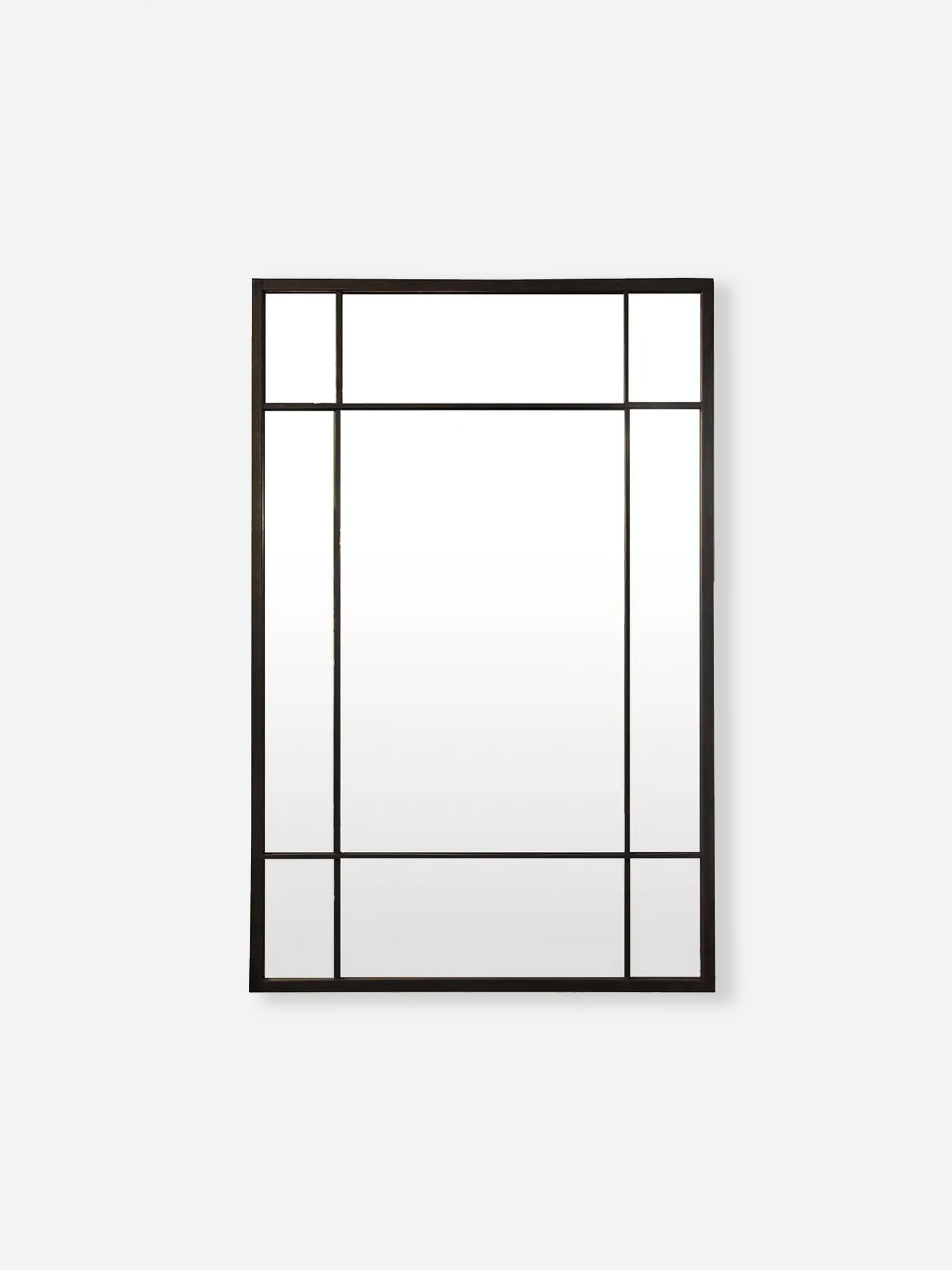 Rectangle Iron Grid Mirror