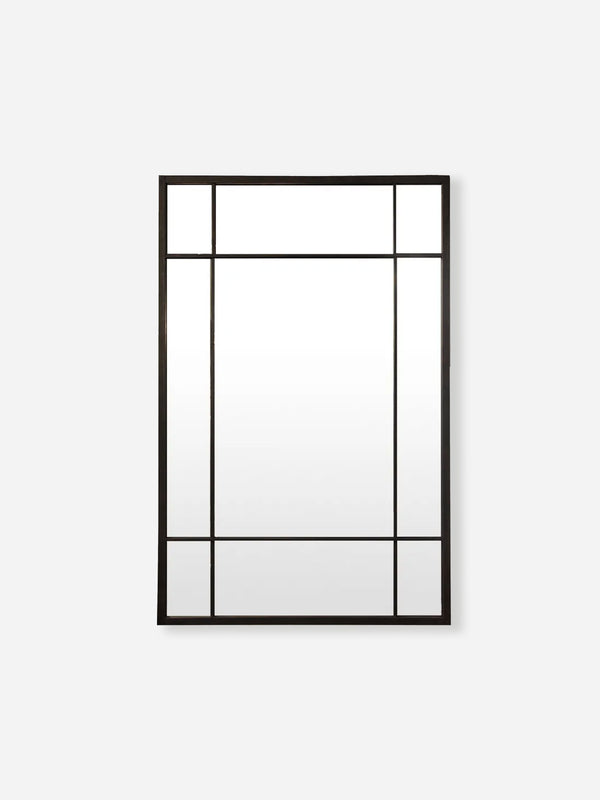 Rectangle Iron Grid Mirror