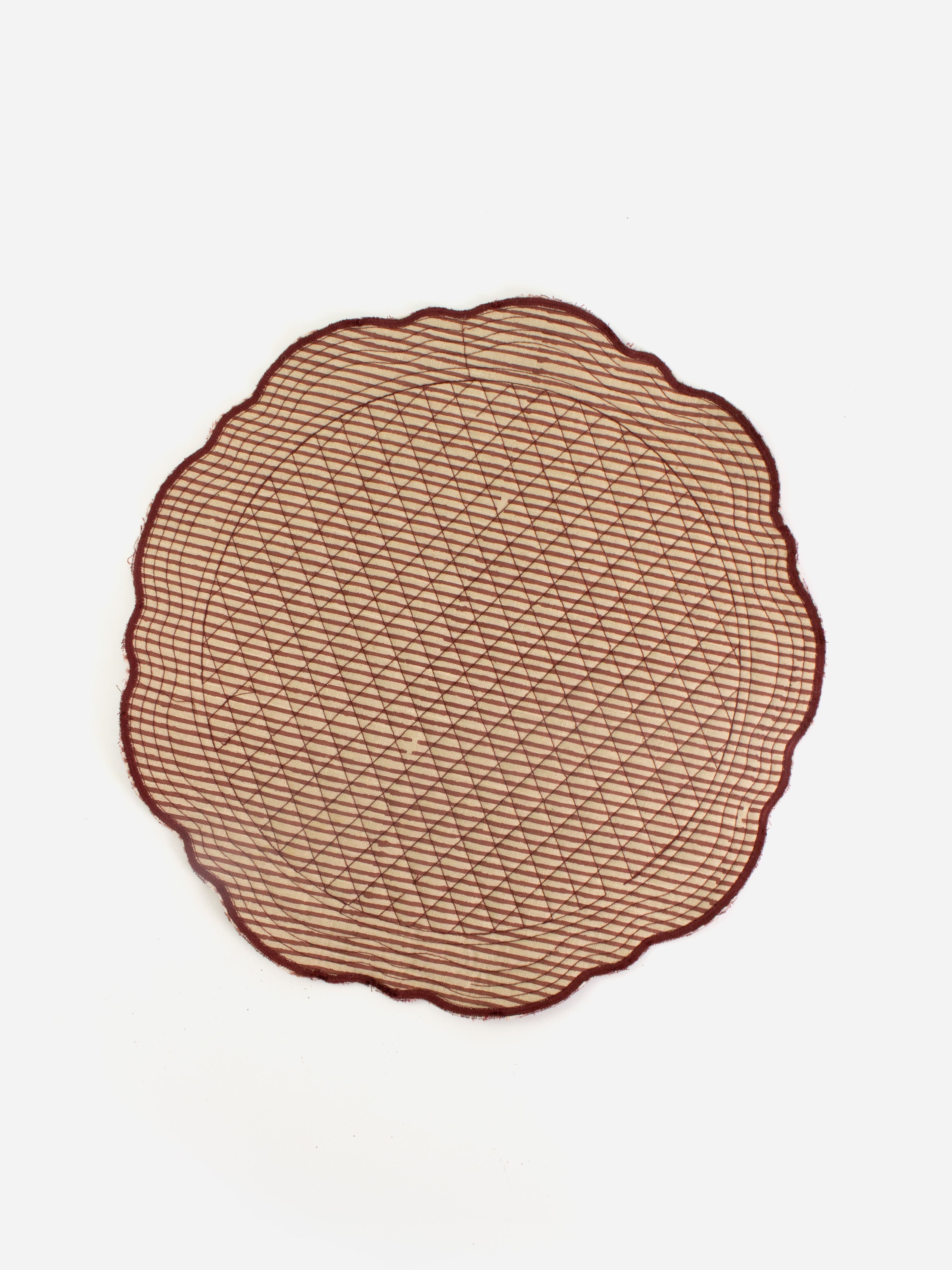 Red Striped Quilted Placemat