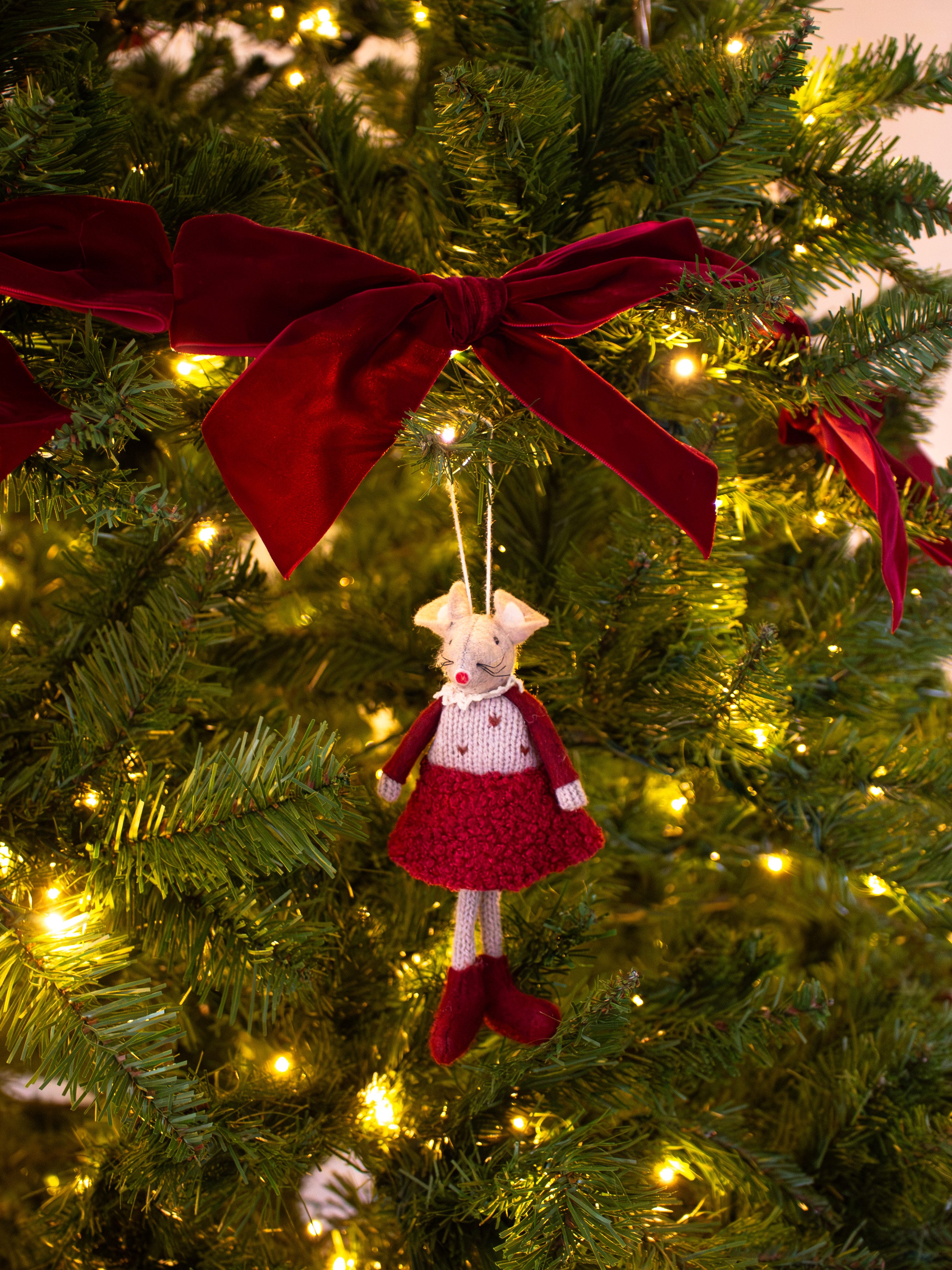 Red Mouse Hanging