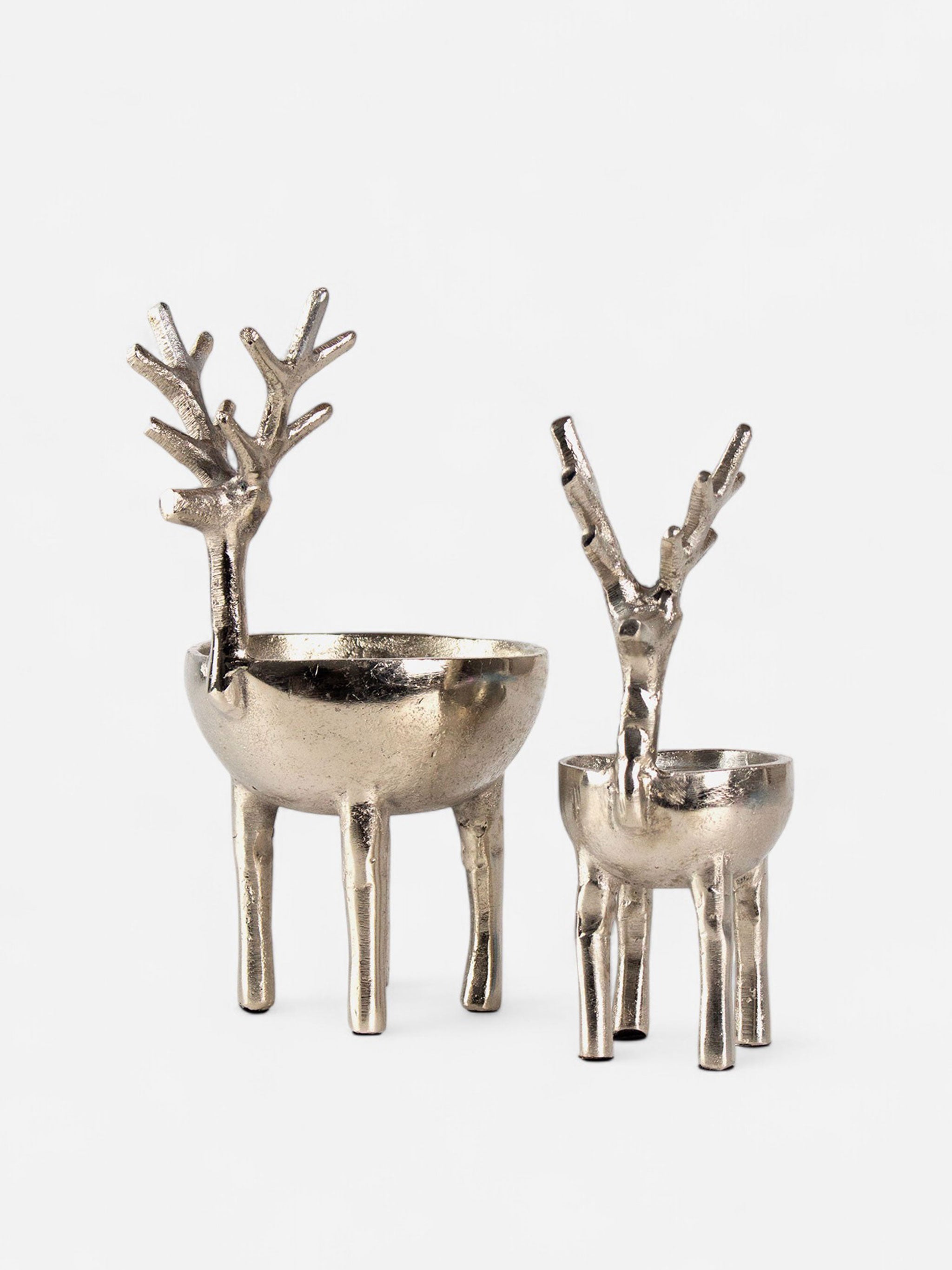 Reindeer Silver Sweets Bowl