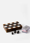 Resin Double Card Box - Brown
