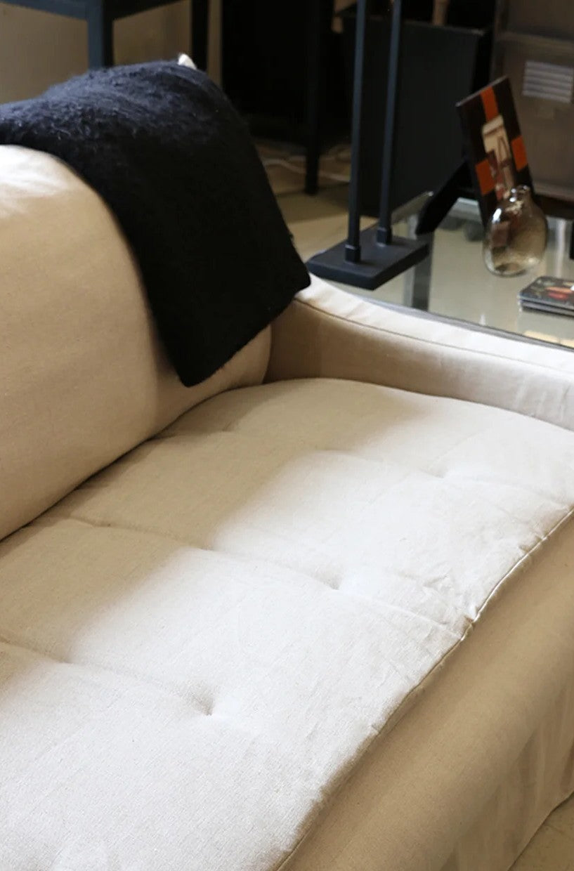 Reversible Linen Couch Topper