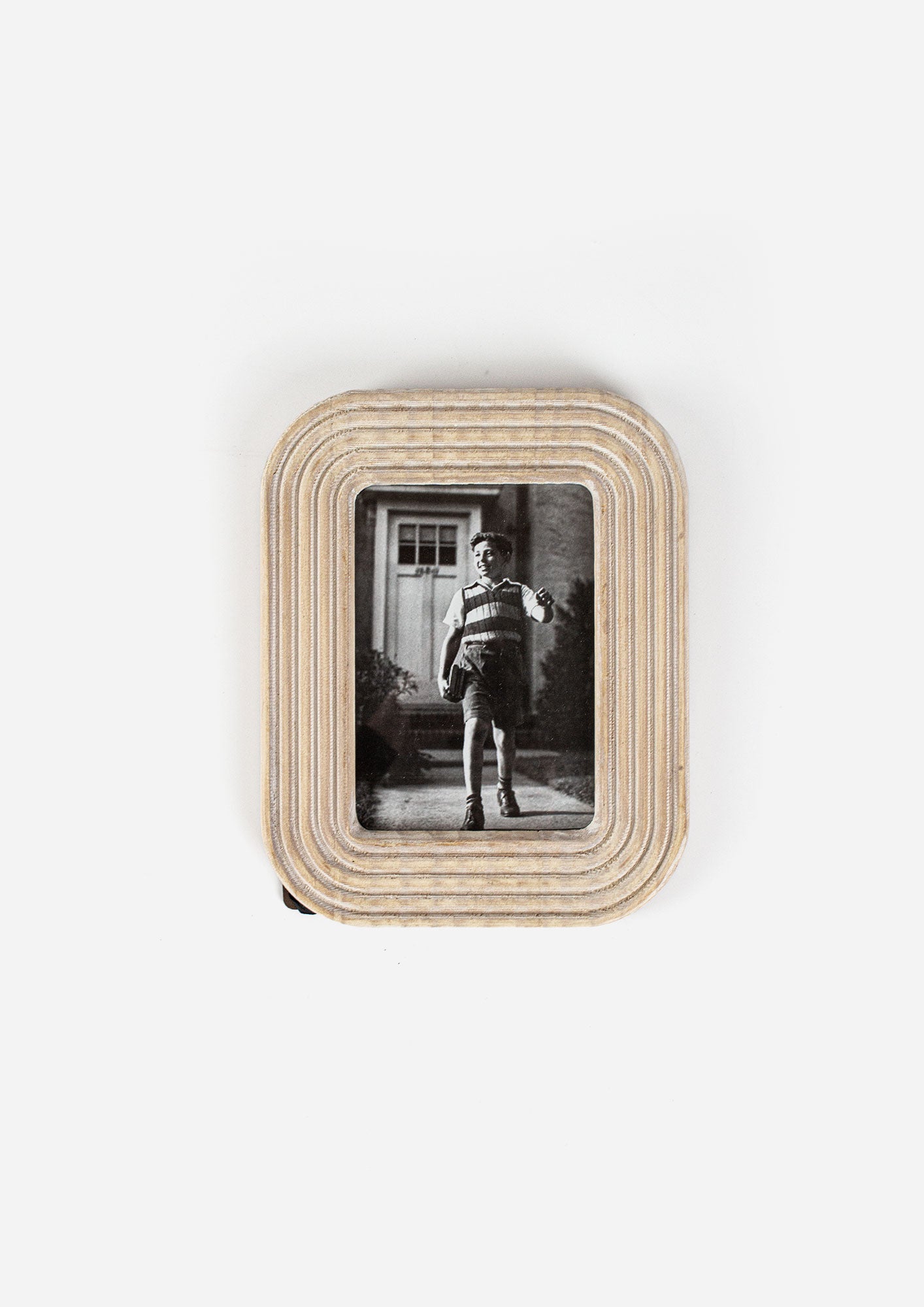 Ridged Wooden Photo Frame