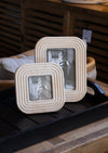 Ridged Wooden Photo Frame