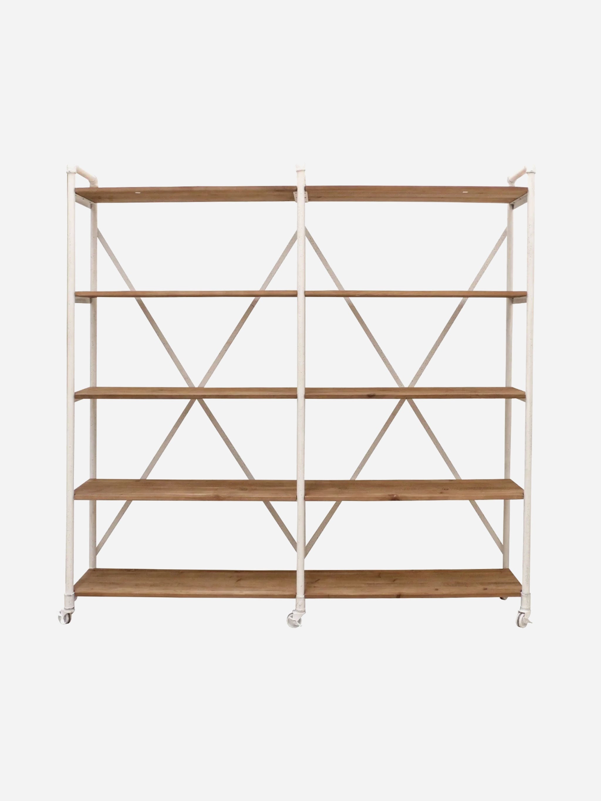 Riveria Industrial Bookcase | White