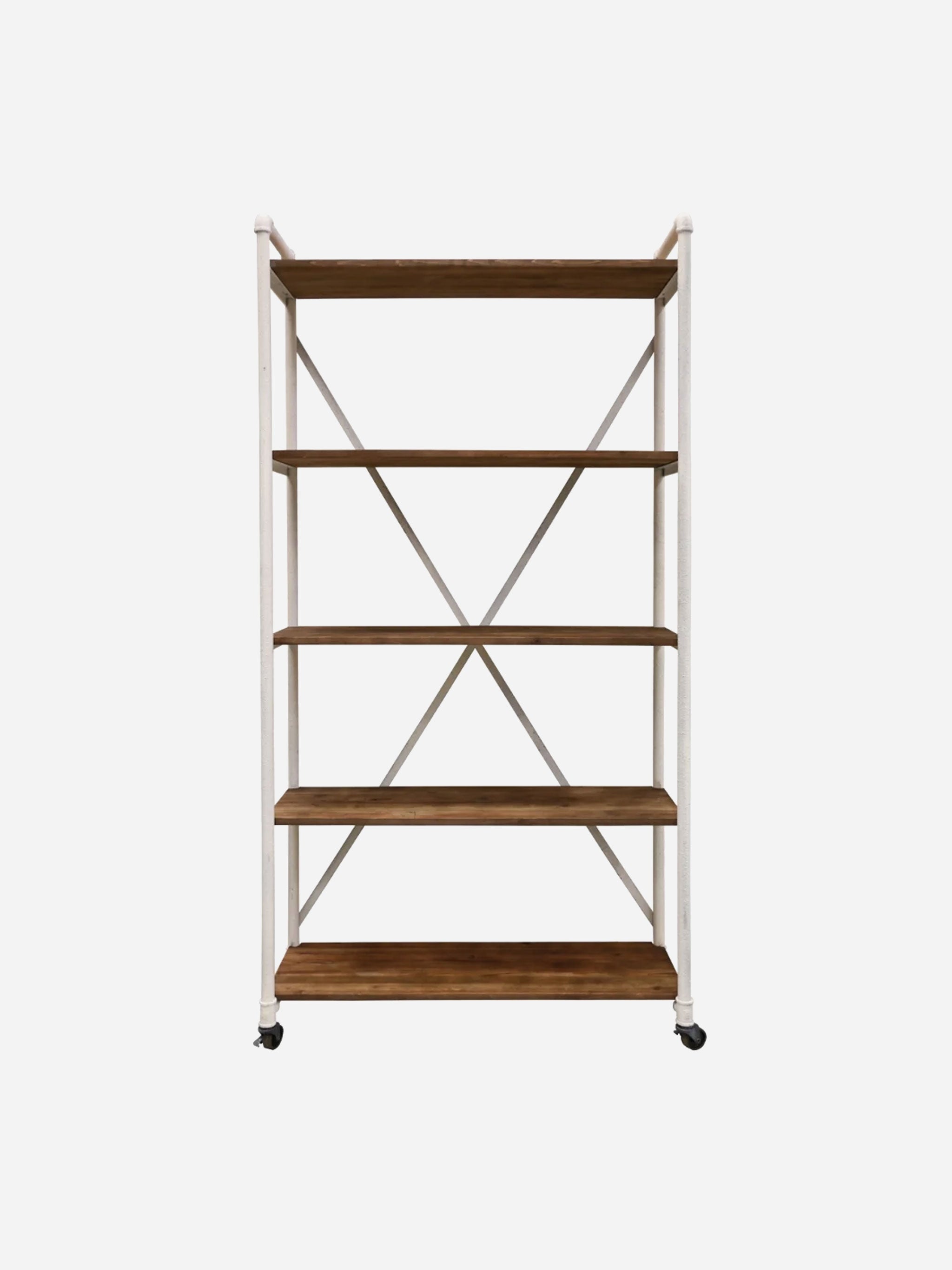 Riveria Industrial Bookcase | White