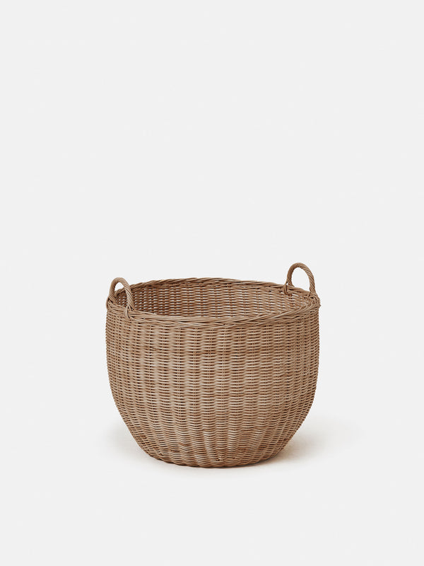 Round Rattan Brown Basket