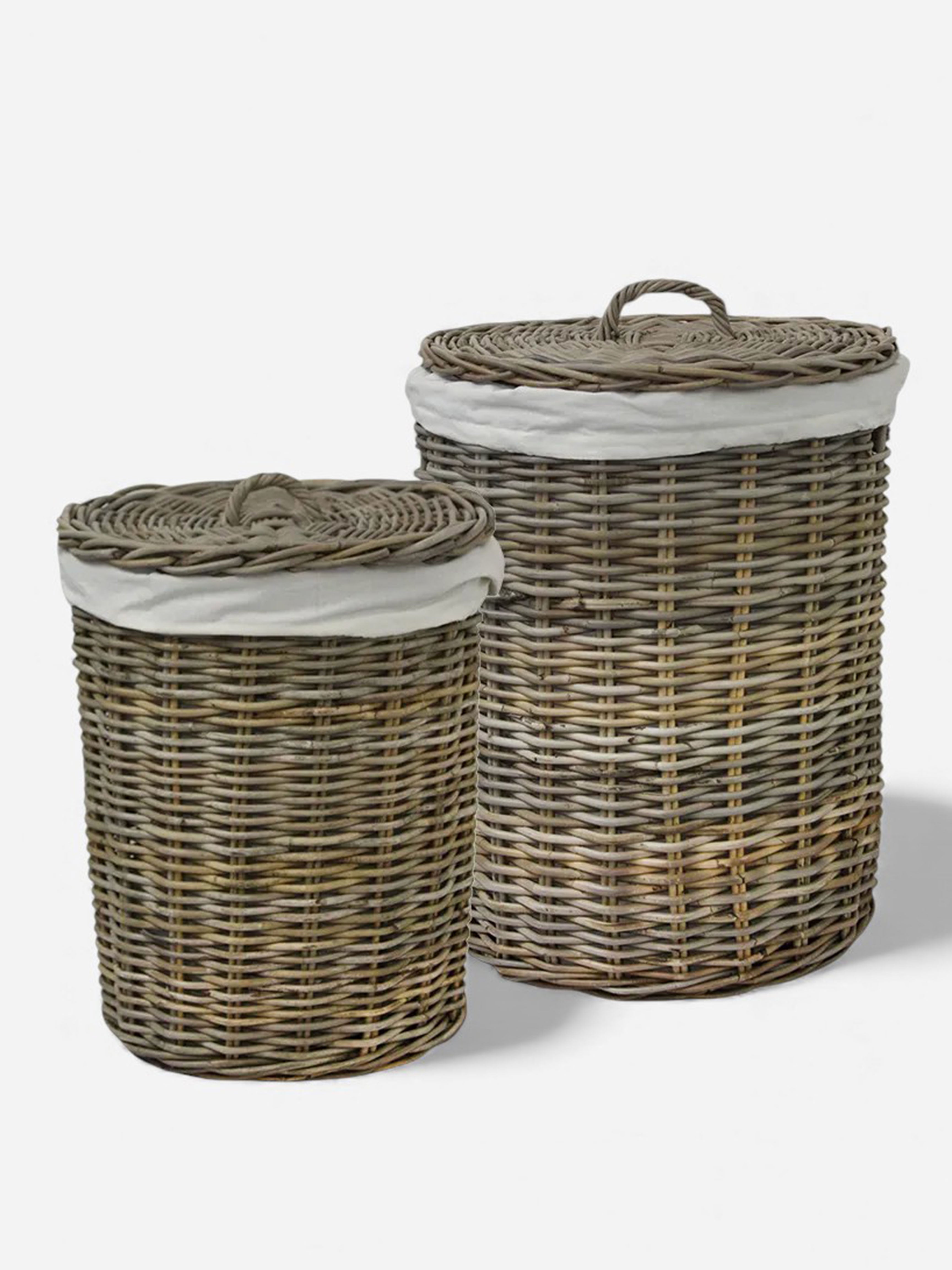Round Rattan Laundry Basket
