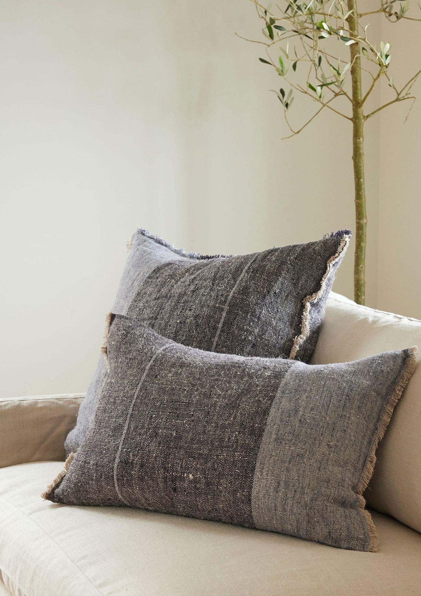 Rustic Blue Square Cushion Cover