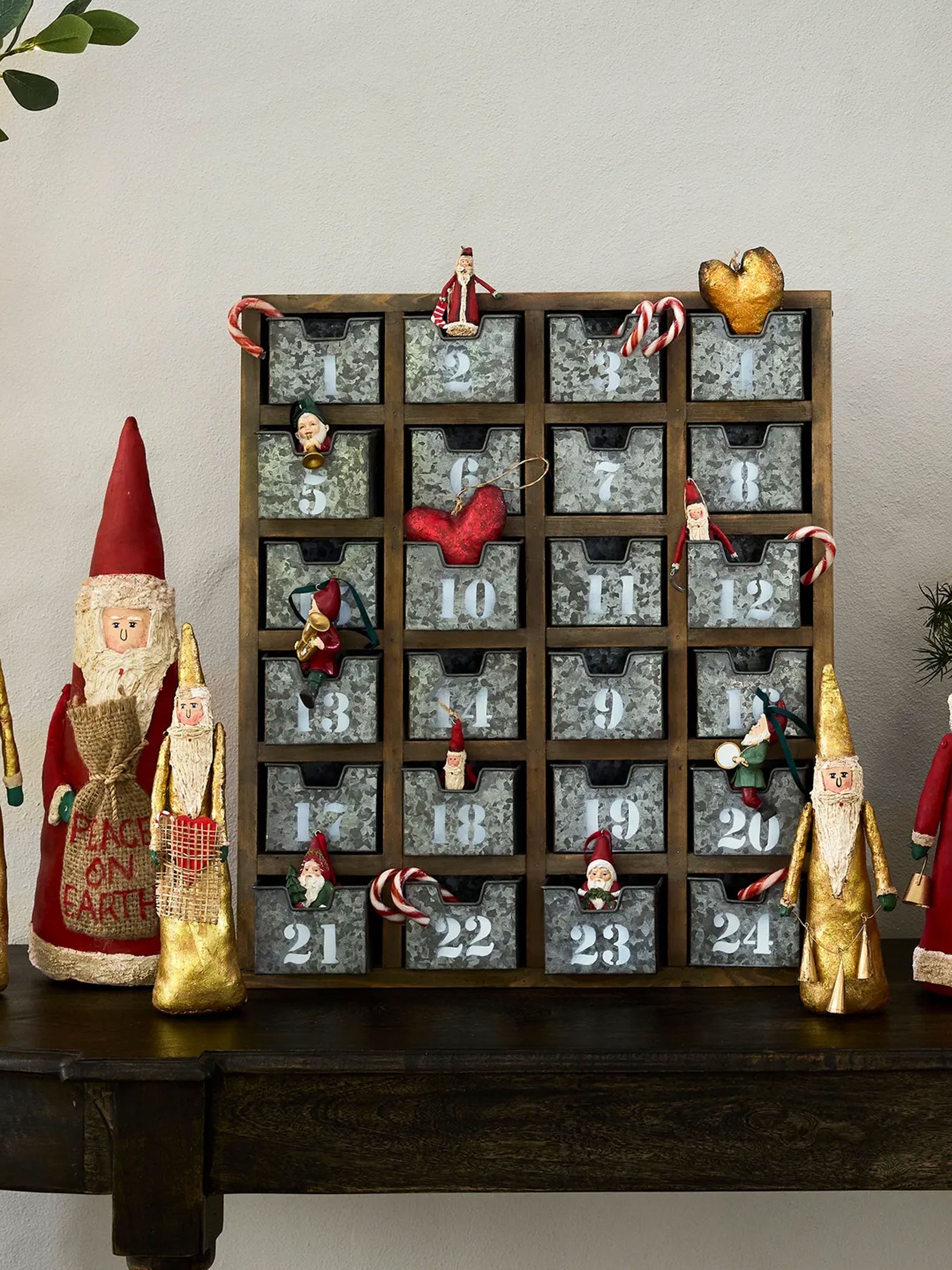Rustic Wall Shelf with Drawers