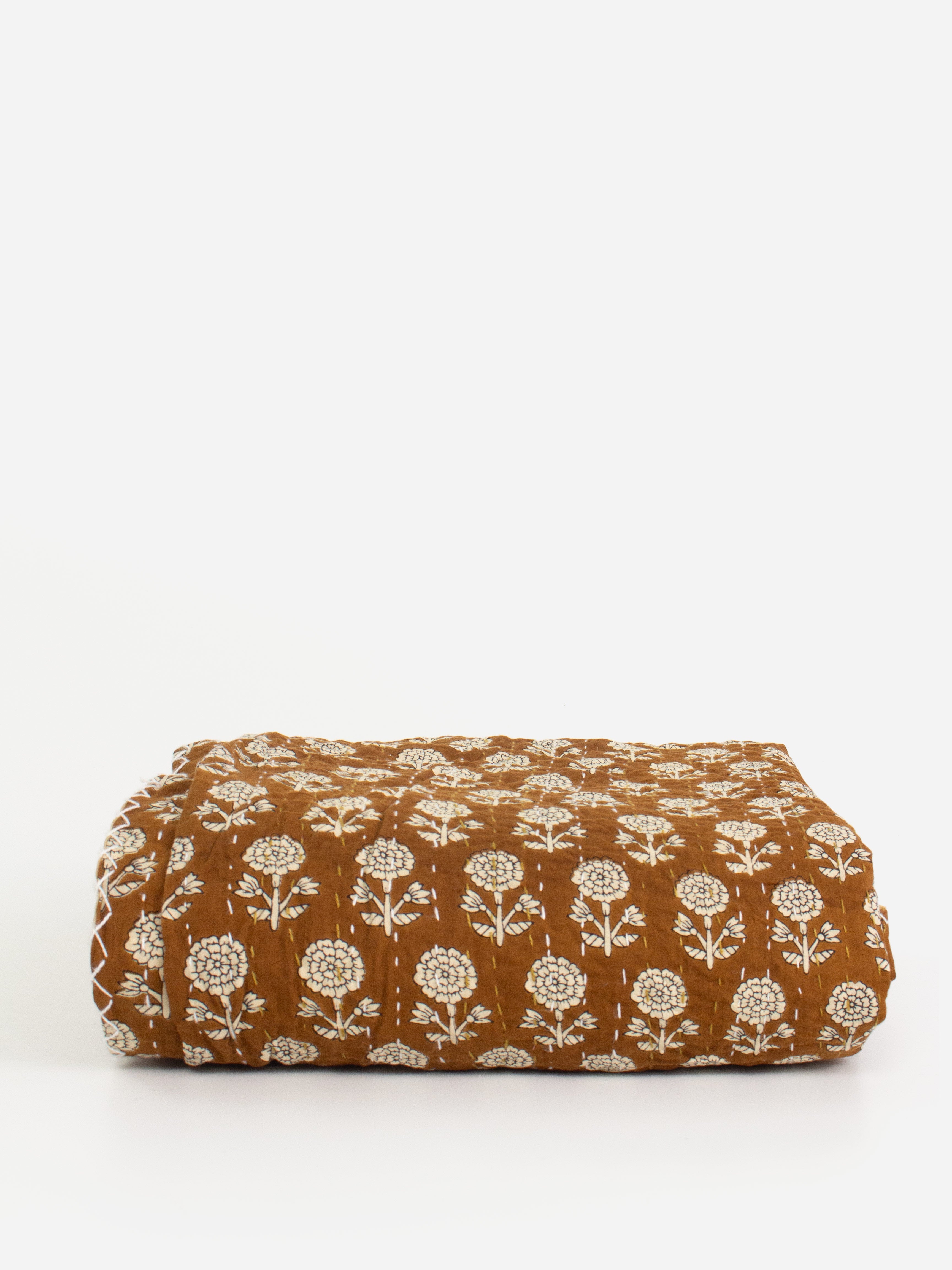 Sienna Bloom Cotton Quilt