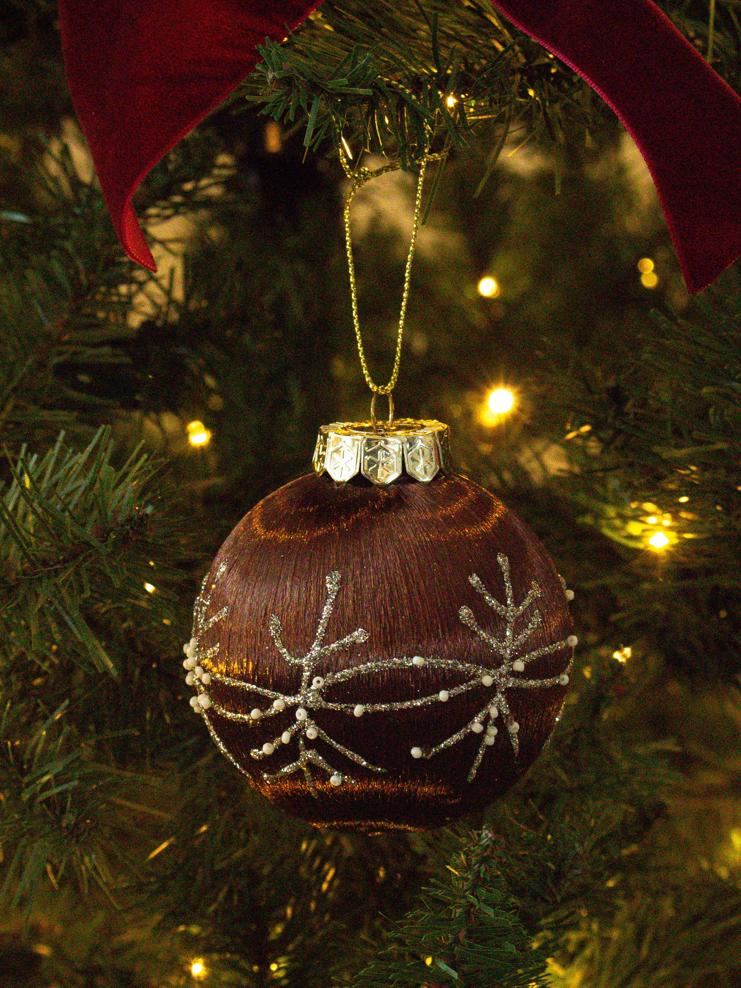 Silky Chocolate Snowflake Bauble