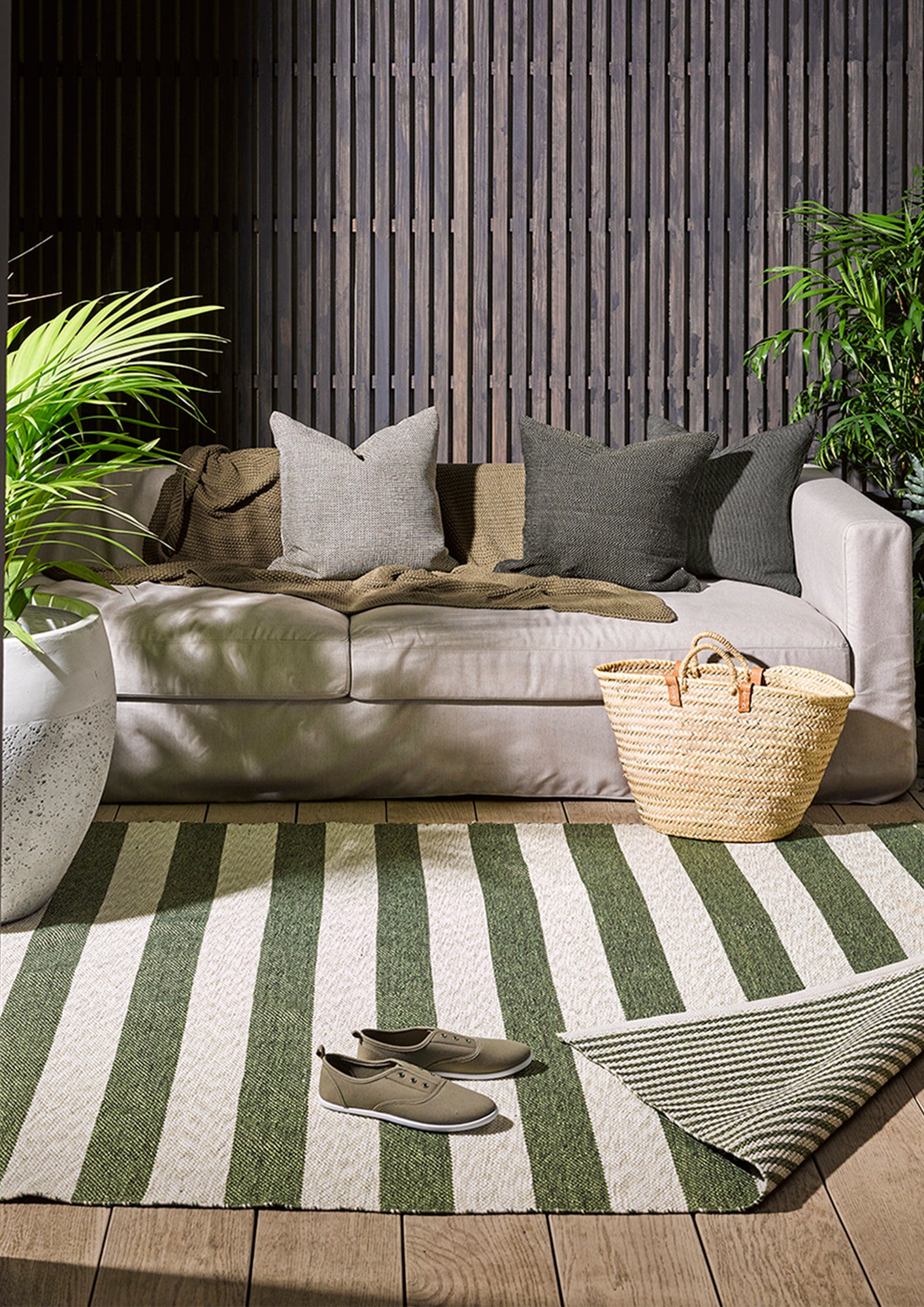 Summit Peak Outdoor Khaki Rug