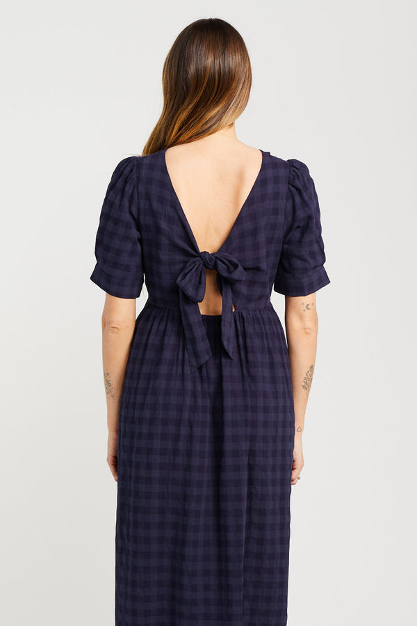 Dazzling Navy Check Dress