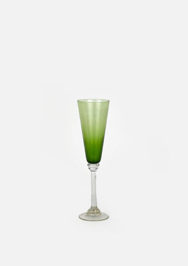 Talbot Champagne Glass Green