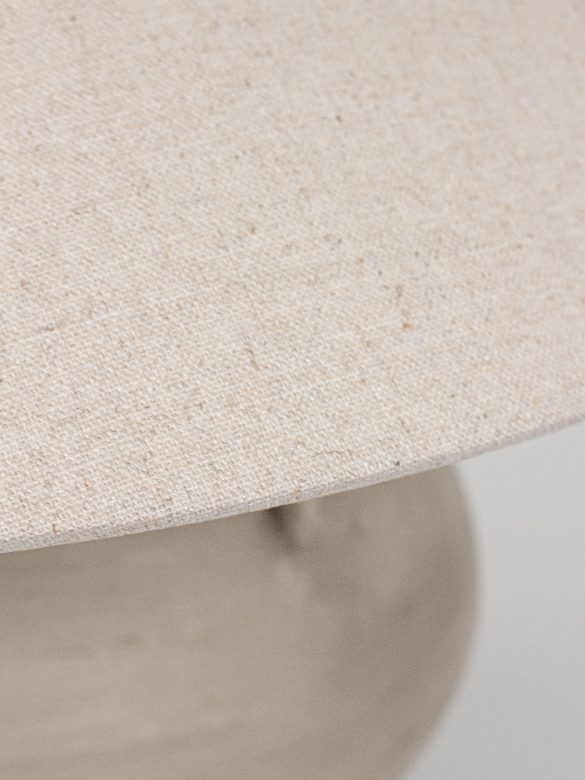 Tuscan Sandstone Lamp & Raw Linen Shade