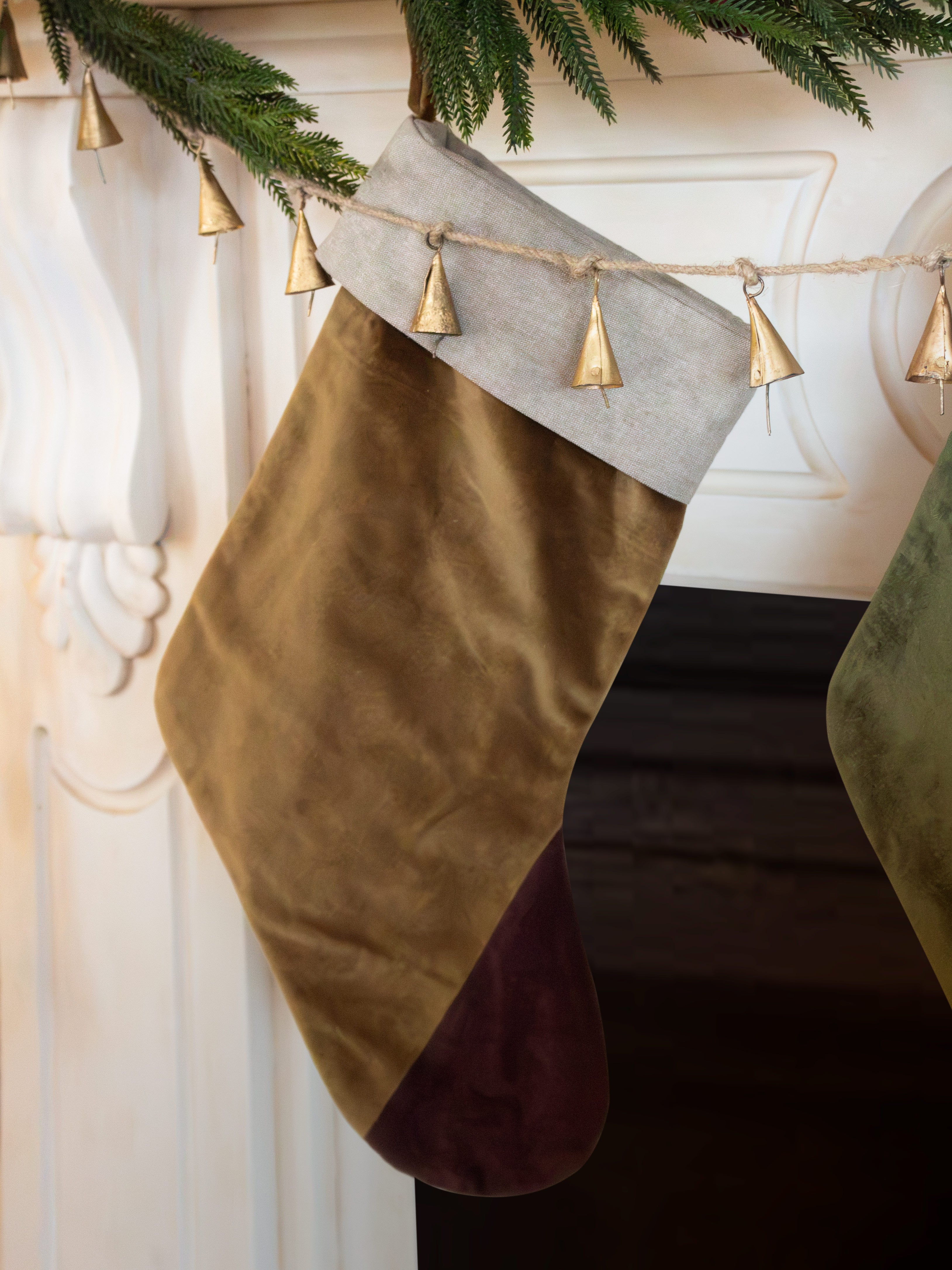 Two Toned Donkey Velvet Stocking