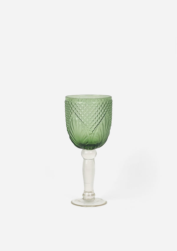 Vintage Green Goblet