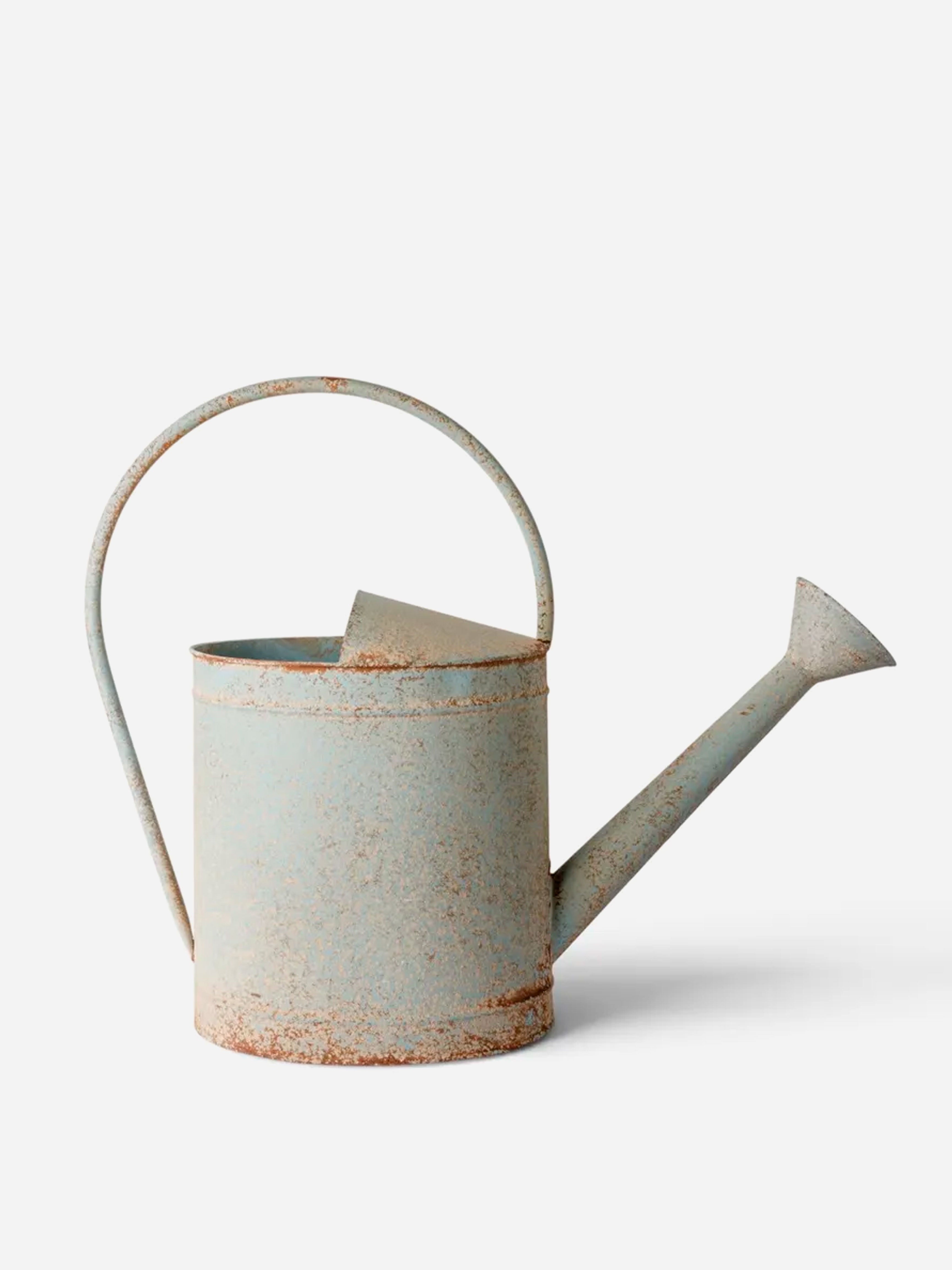 Antique Blue Metal Watering Can
