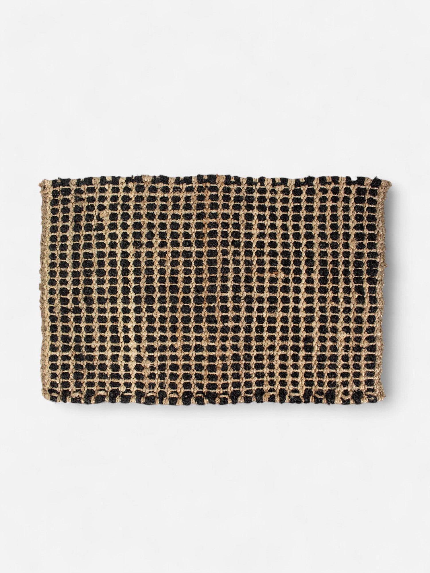 Waffle Weave Black Entrance Mat