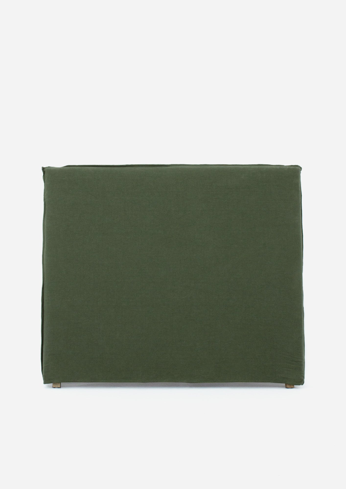 Whitby Moss Green Slipcover Headboard