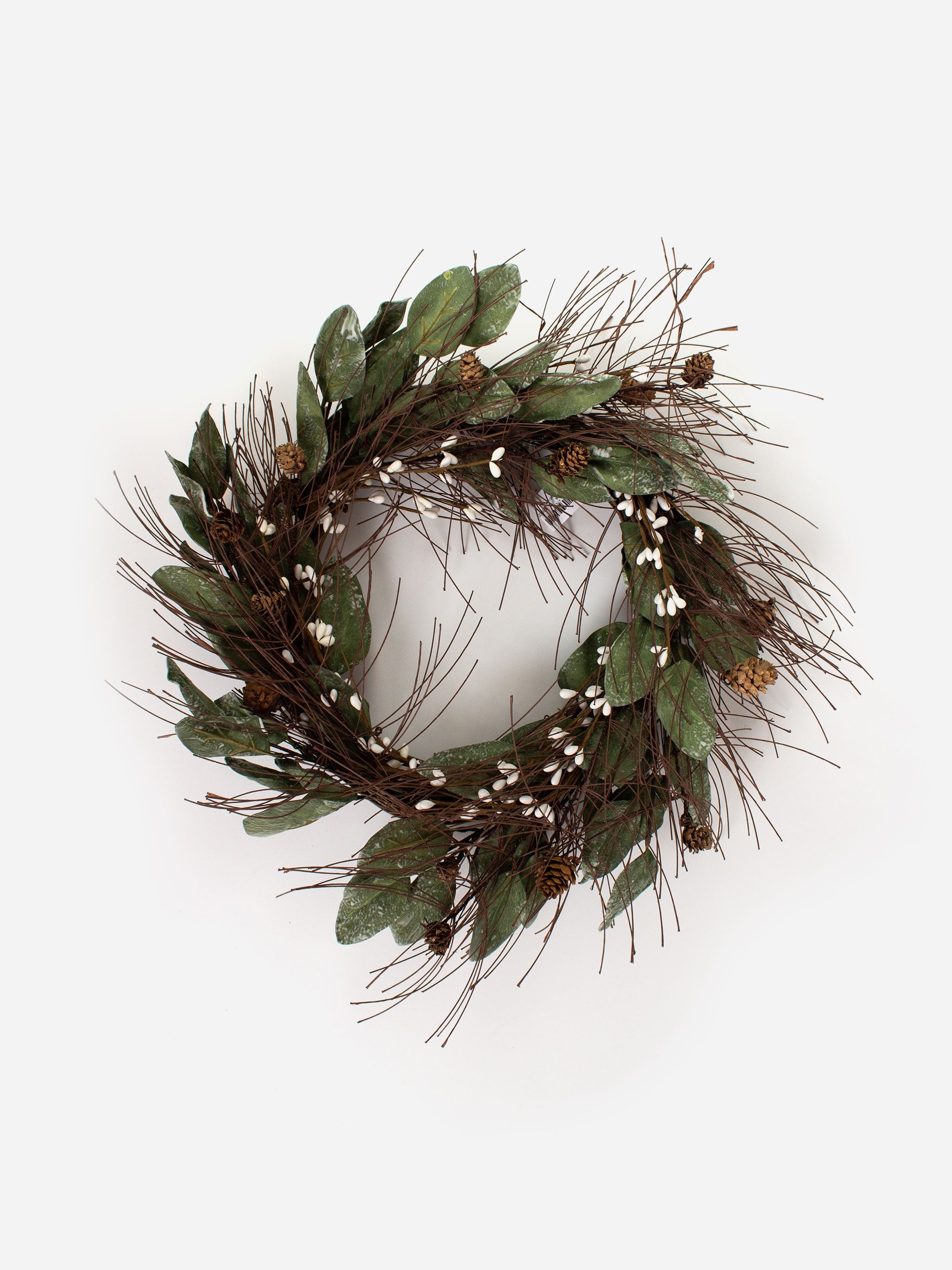 White Berry & Pinecone Wreath