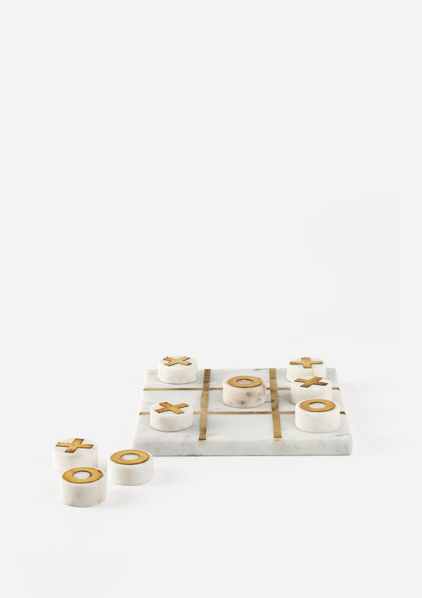 Brass Marble Noughts & Crosses