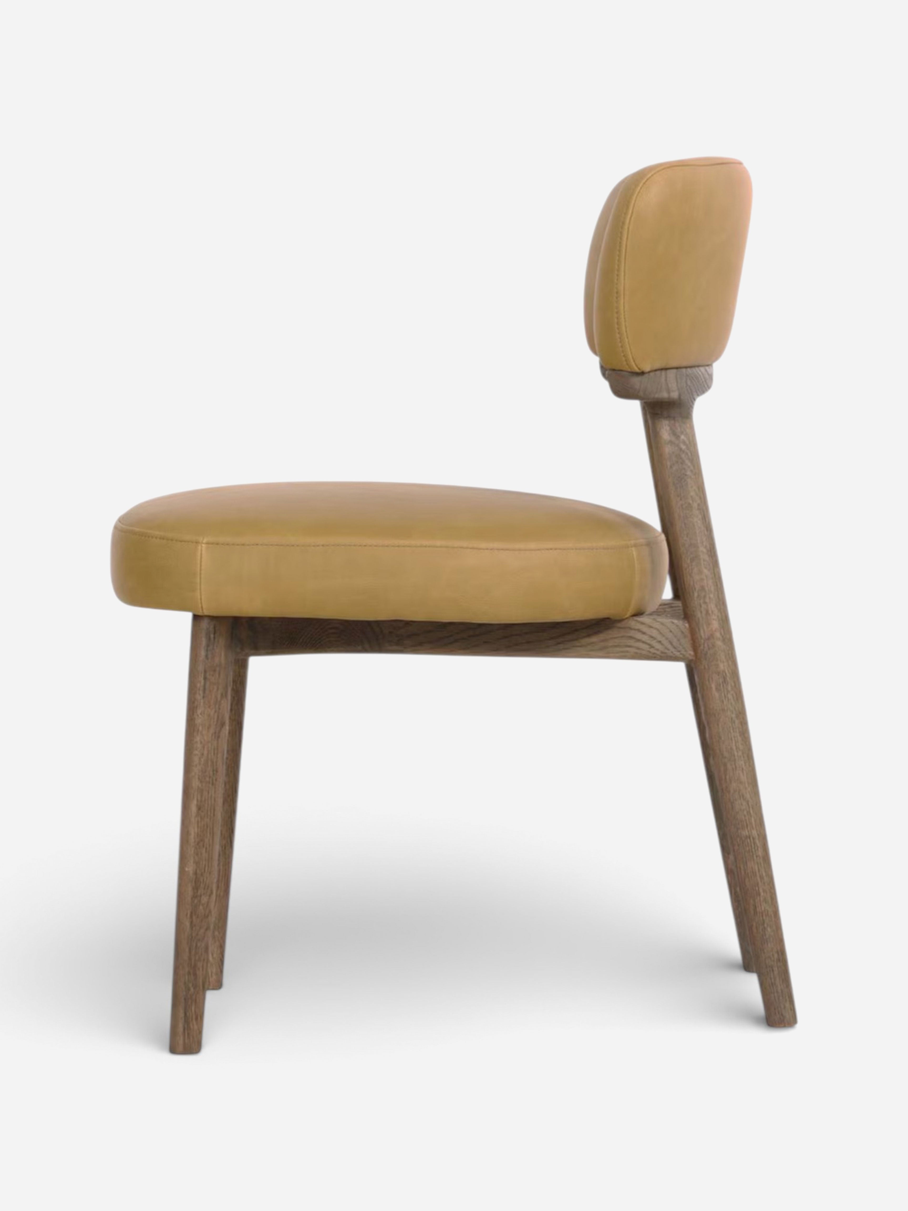 Willow Ginger Leather Dining Chair