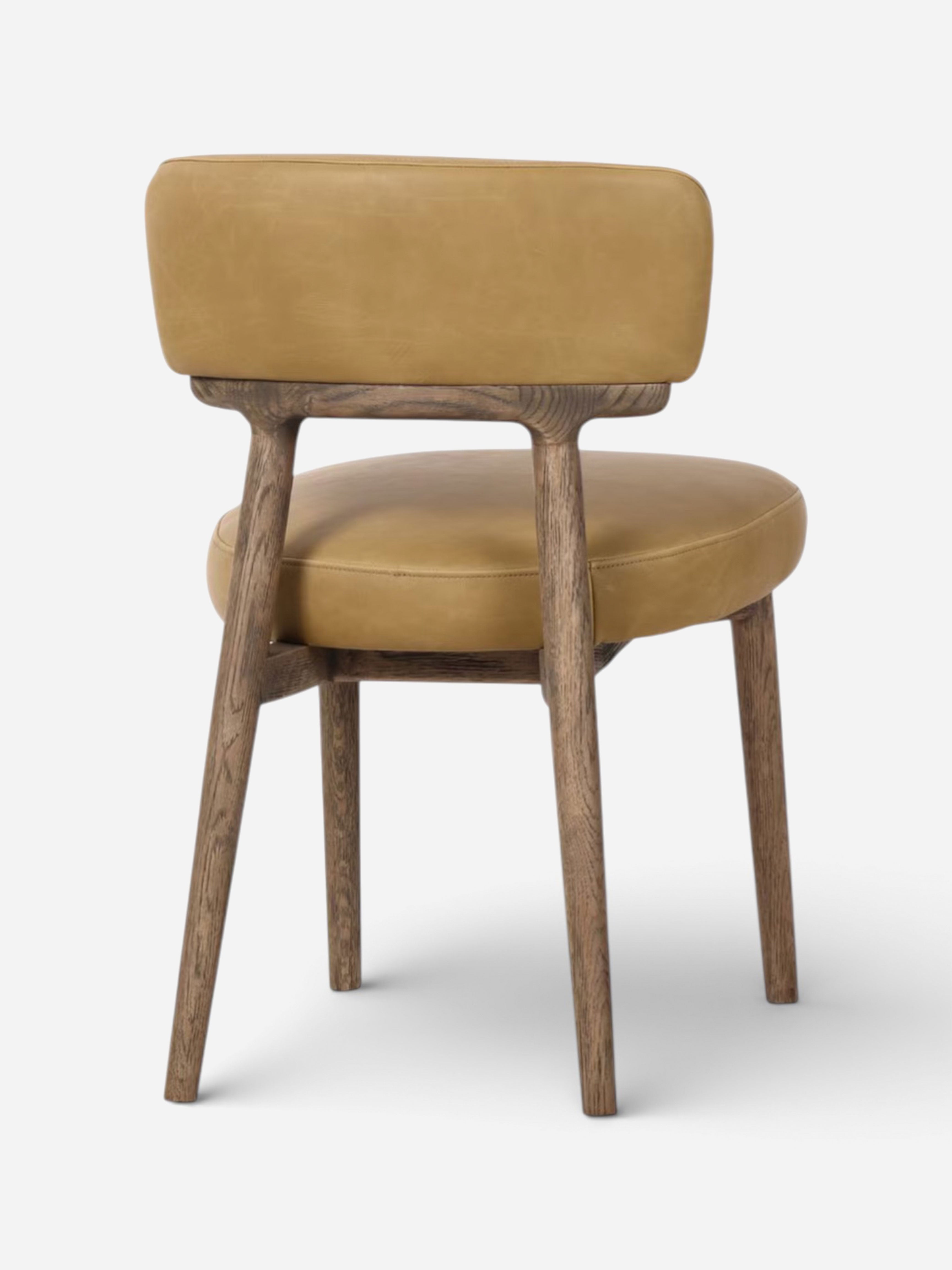 Willow Ginger Leather Dining Chair