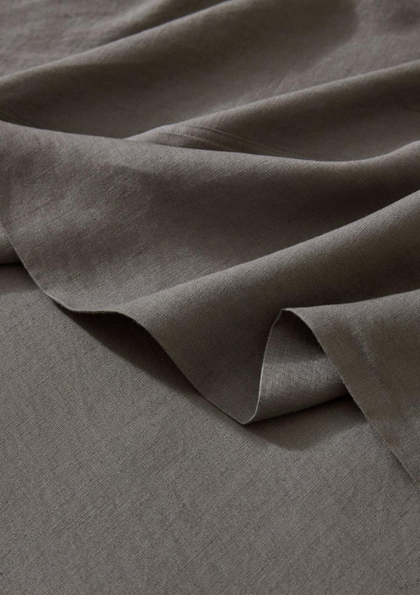 Ravello Linen Flat Sheet - Charcoal
