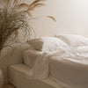 100% Stonewashed Cotton Sheet Set - White